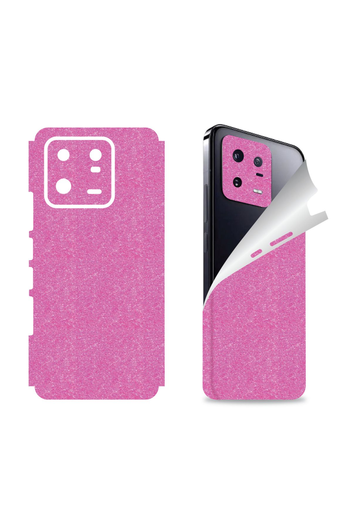Bowie Xiaomi Mi 13 Pro için uyumlu 360 full arka ve yan kaplama koruma sticker SİMLİ PEMBE