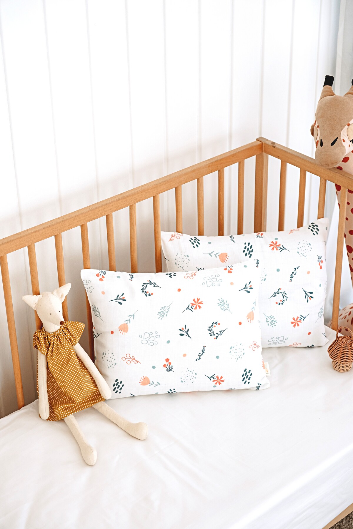 2 Pieces Patterned Muslin Baby / Kids Pillowcase 100% Cotton 45x35 Cm