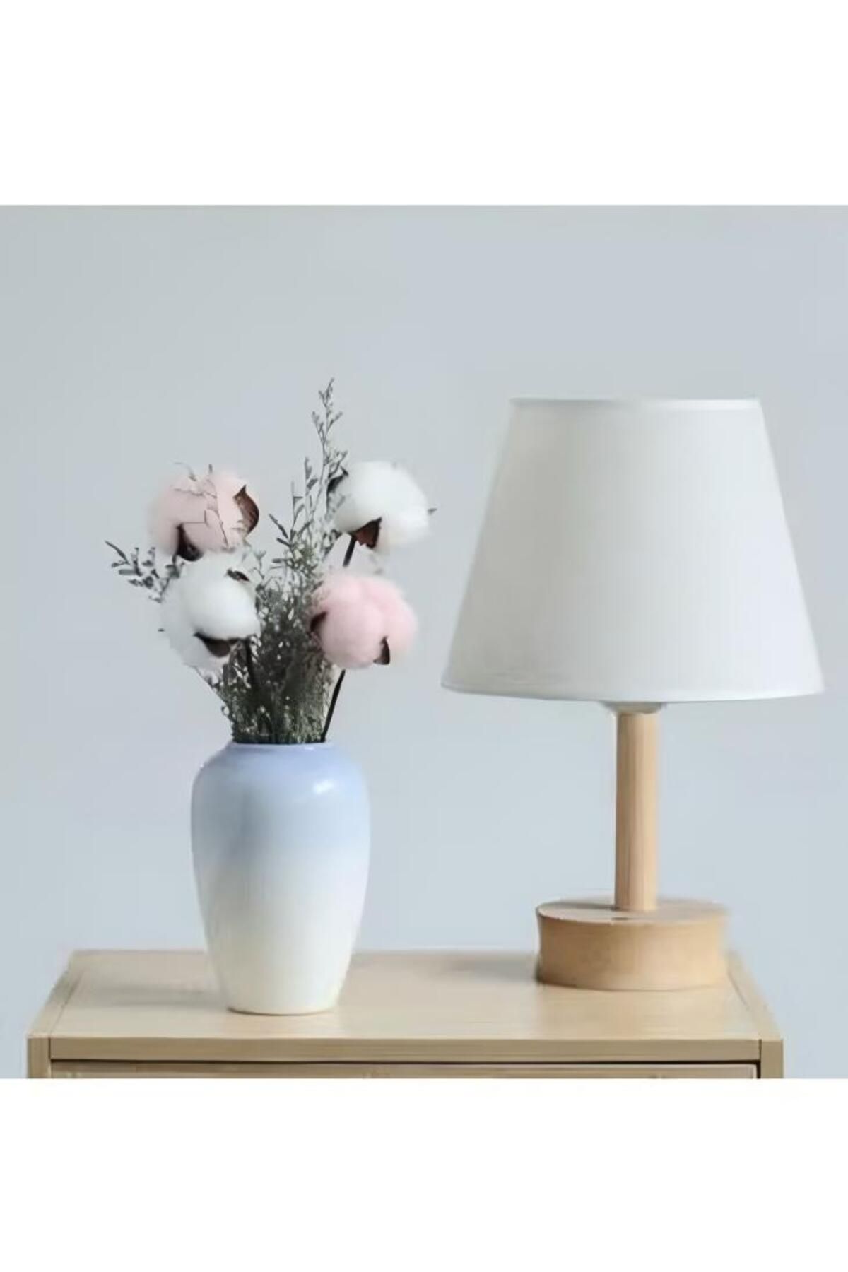 Generic-Duniso Bedside Table Lamp, Led Modern Bedside Table Lamp With Bulb Fixed Brightness 5