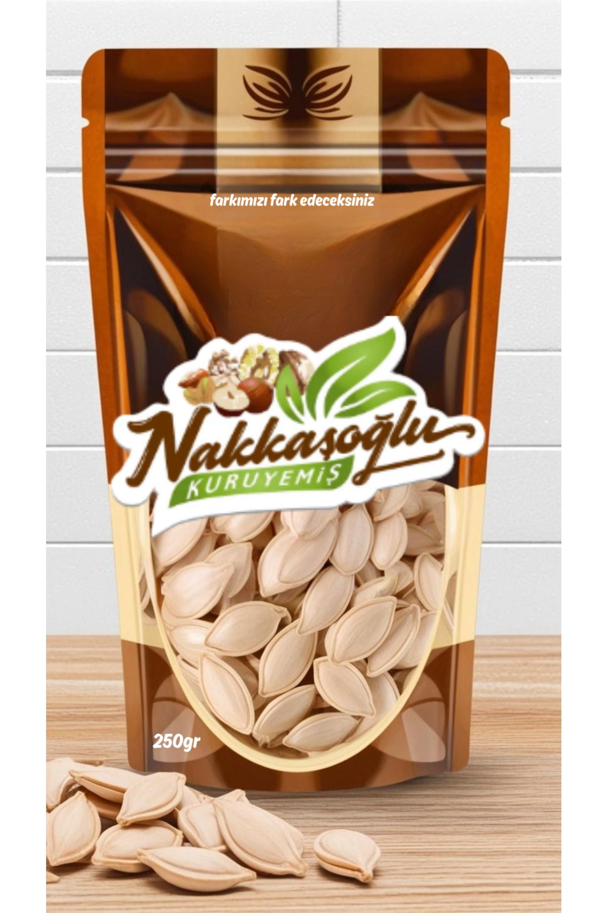 Nakkaşoğlu Kuruyemiş Kavrulmuş Tuzlu Kabak Çekirdeği 250gr