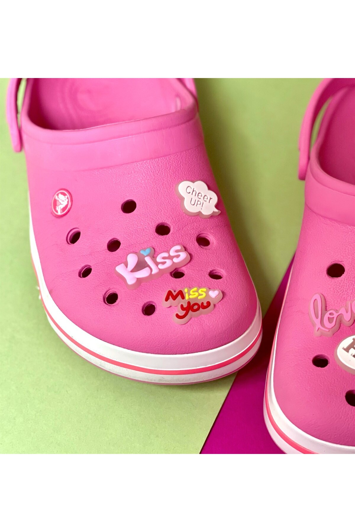 Gift Moda-Crocs Jibbitz Highlighter Slipper Ornament 6-Piece Cute Love Series Glow in the Dark 4