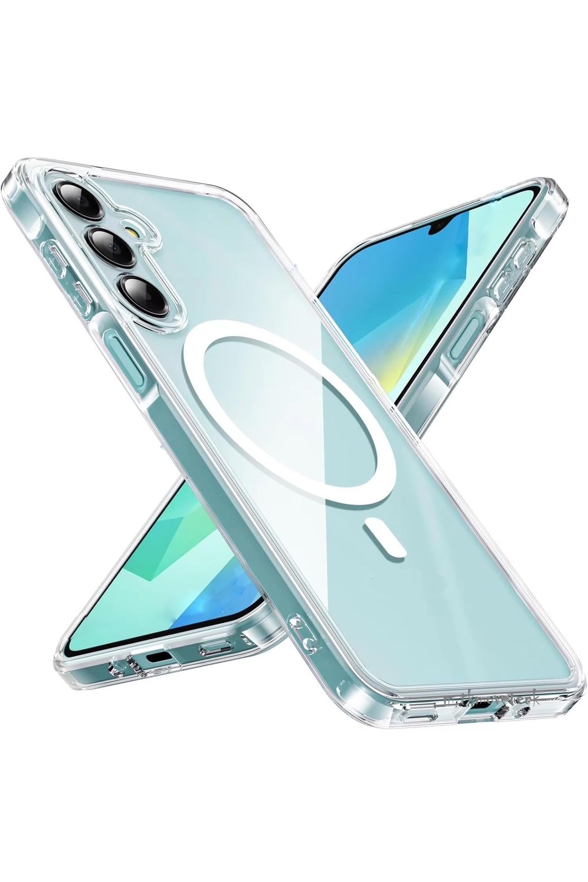 m.tk moveteck Samsung Galaxy A26 Kılıf Magsafe Wireless Kablosuz Şarj Destekli Sert Silikon Şeffaf Kapak Manyetik