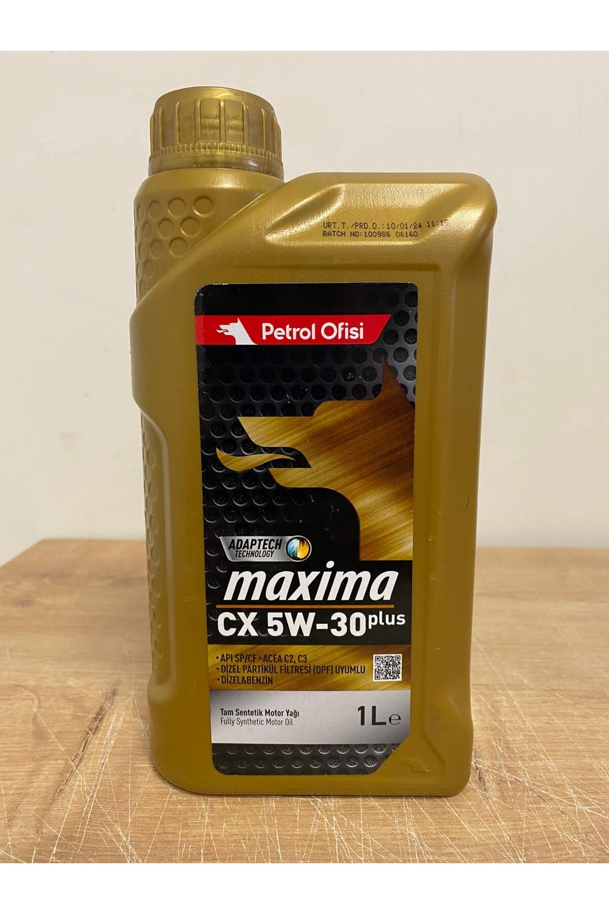 Petrol Ofisi CX 5W-30 DPF Uyumlu Tam Sentetik 1Litre Motor Yağı (2024 Üretim)