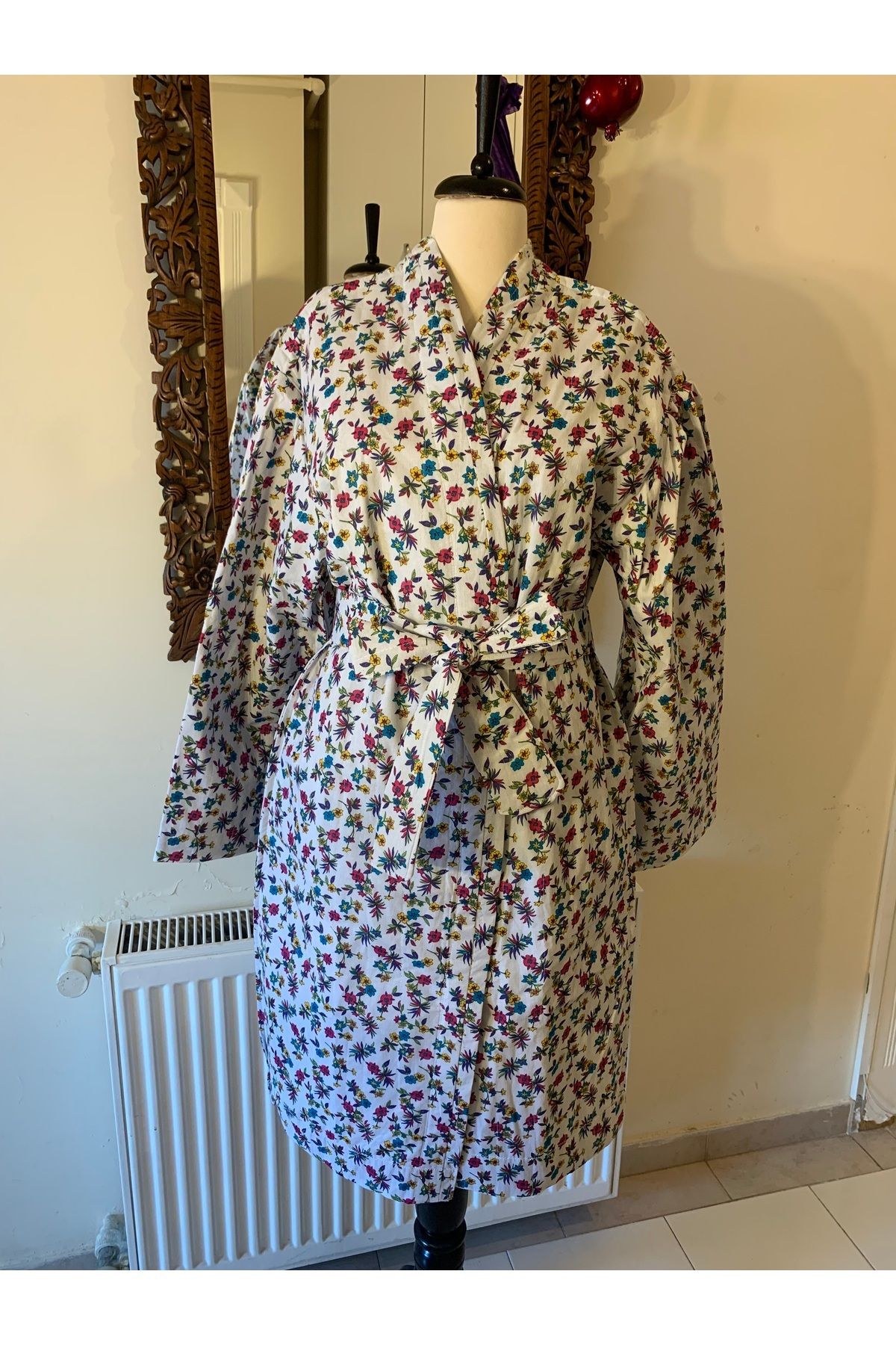 TheChakaCollection Beyaz/Gri Çift Taraflı Kaftan