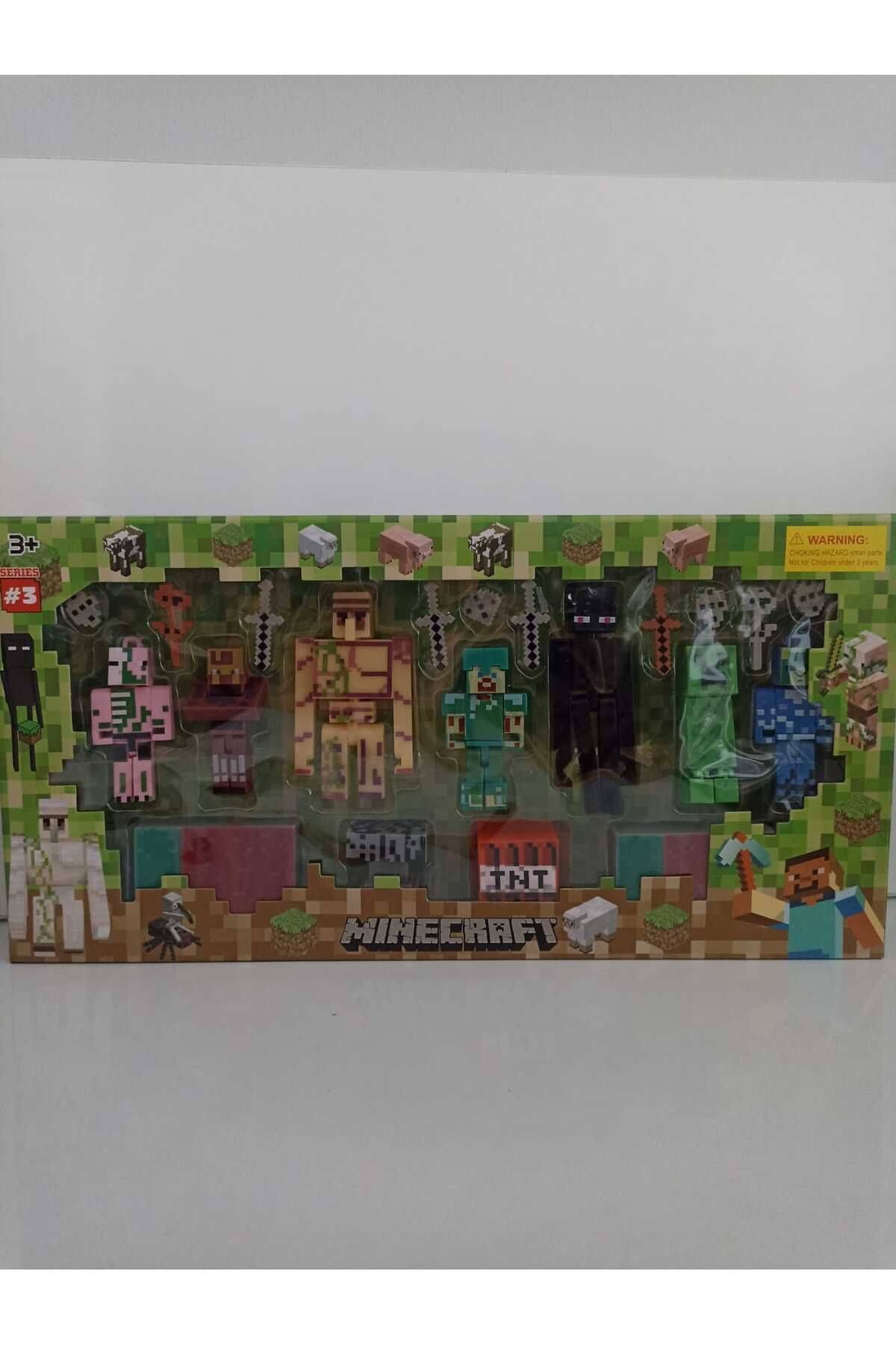 smilechild Oyuncak Figürleri Oyuncak 21 Parça Figür Oyuncak Set Creeper Tnt Enderman Yatak