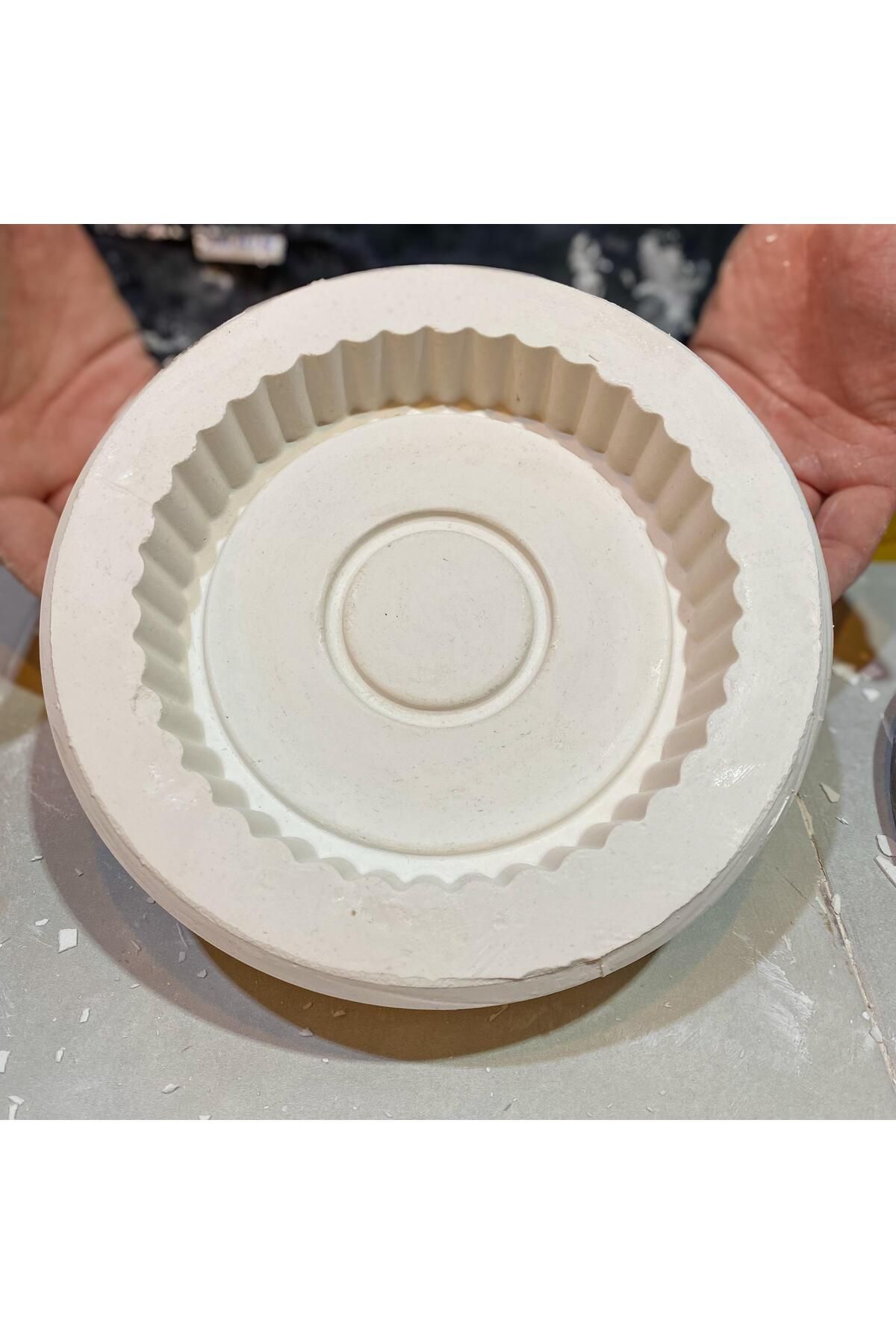 LİMUS Alçı Tart Kalıbı 170 mm Çap 30 mm Yükseklik – Seramik veya Porselen Döküm için Uygun