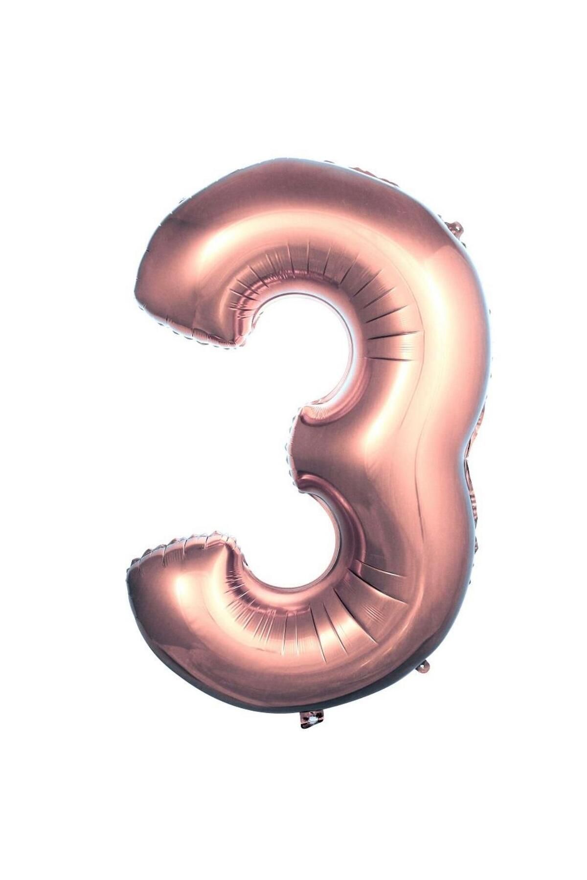 MİNAY 3 RAKAM FOLYO BALON ROSEGOLD RENK 40" 100cm