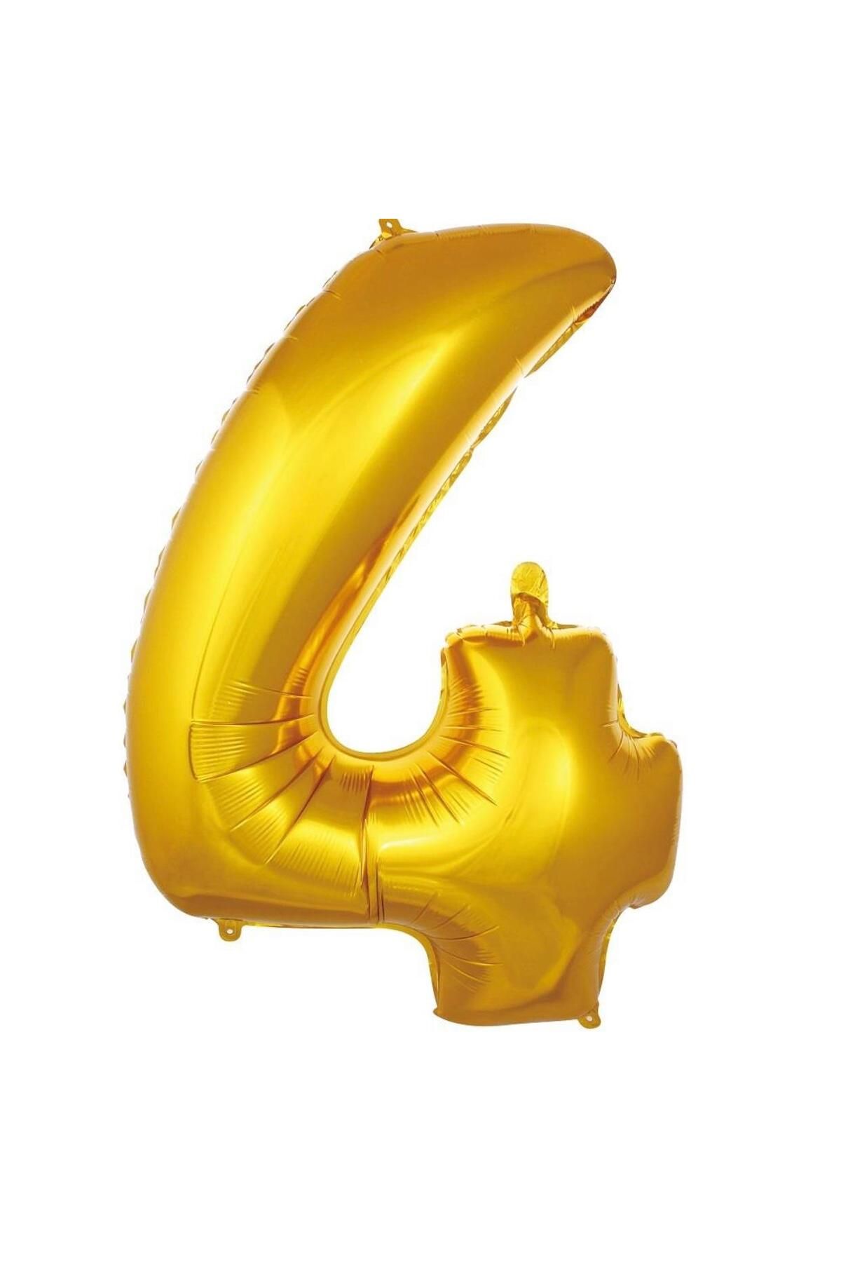 MİNAY 4 RAKAM FOLYO BALON ALTIN / GOLD RENK 40" 100cm