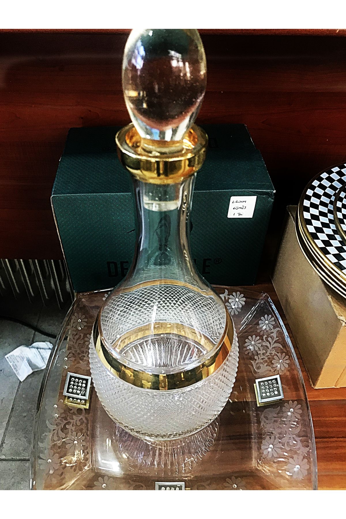 DECOSTYLE GOLD Efor baklava Paşabahçe Karaf 1200 CC