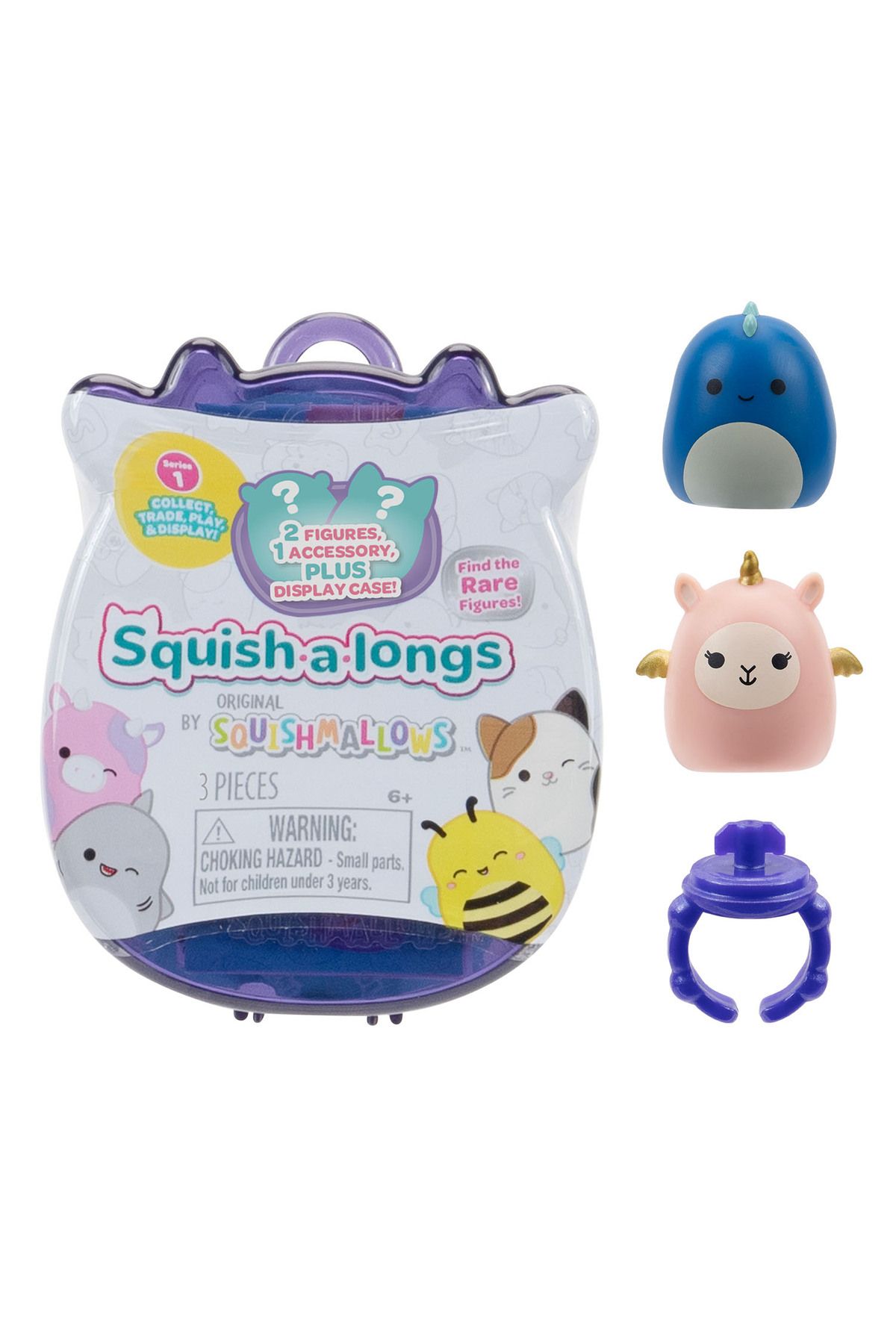 Squishmallows Squish-a-longs 2 Figür + Yüzük Sürpriz Paket Seri 1 AL0001-1