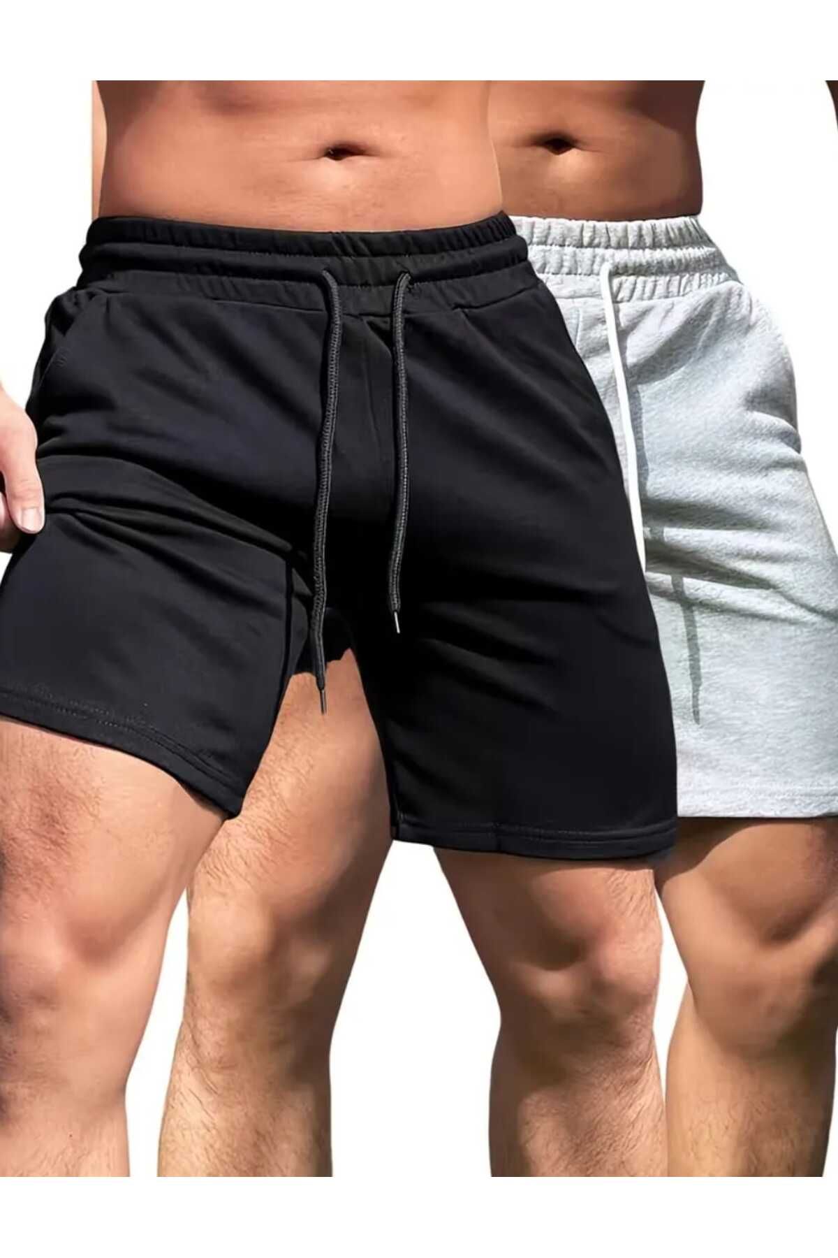 JustBS Erkek Spor Giyim 2'Li Şort