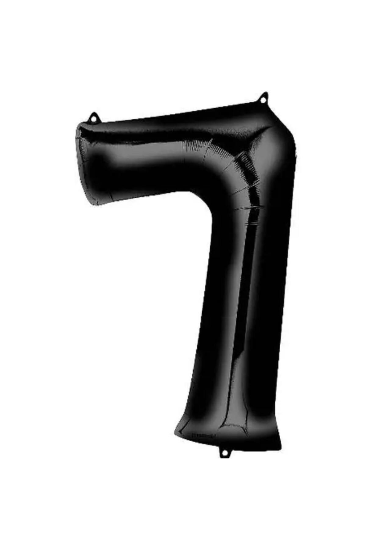 MİNAY 7 RAKAM FOLYO BALON SİYAH RENK 40" 100cm