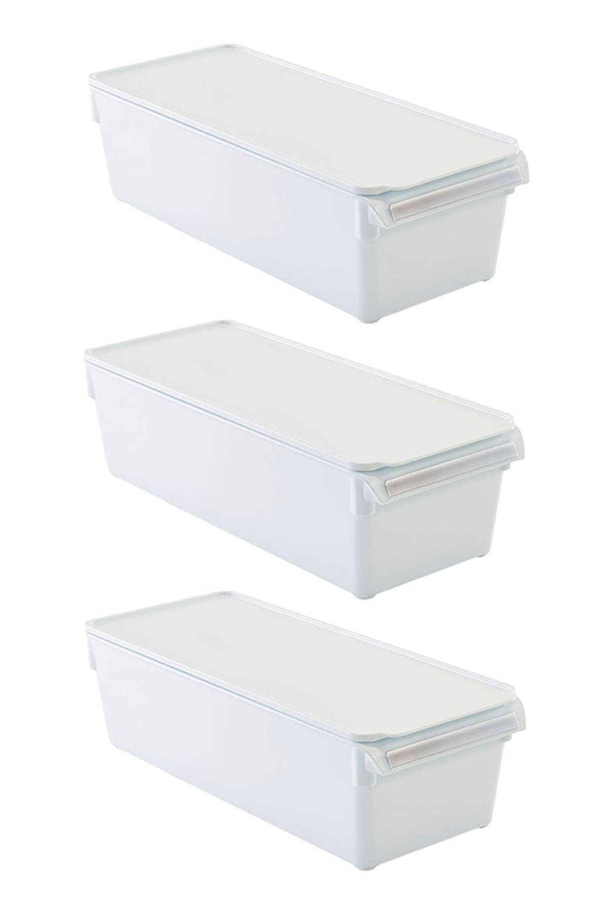 Prima Nova Organizator Alb În Frigider - 360*150*100 Mm, Set De 3 Containere De Depozitare În Dulap - One Size