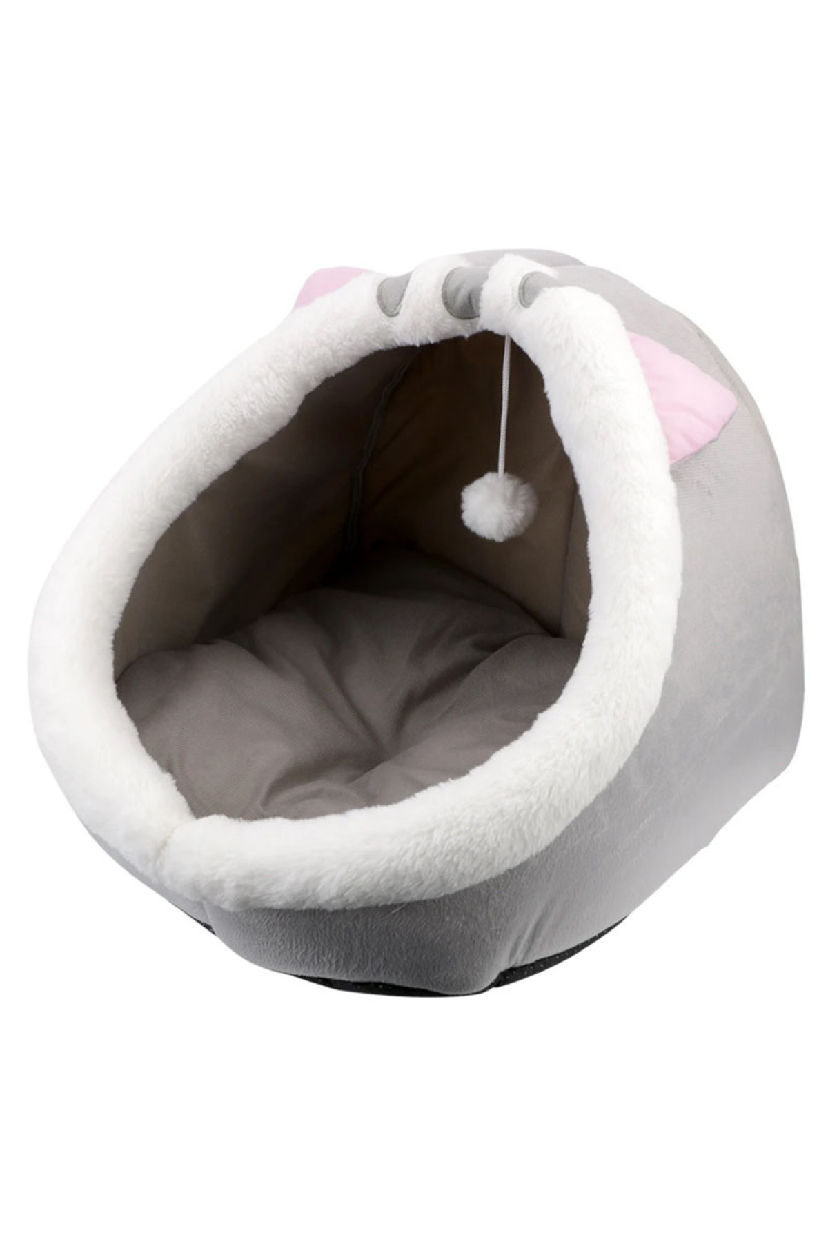 NEXTLY-Nexlty Cat and Dog Bed with Hanging Ball for Playing, Flannel Bed, Soft and Fluffy 1