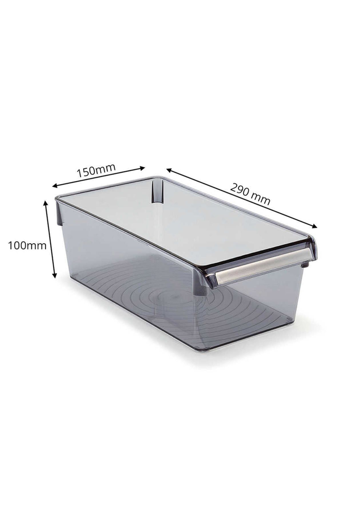 Prima Nova-Organizator pentru frigider Organizator pentru interior dulap Container de depozitare 290*150*100 mm Transparent Negru 3 buc. 3