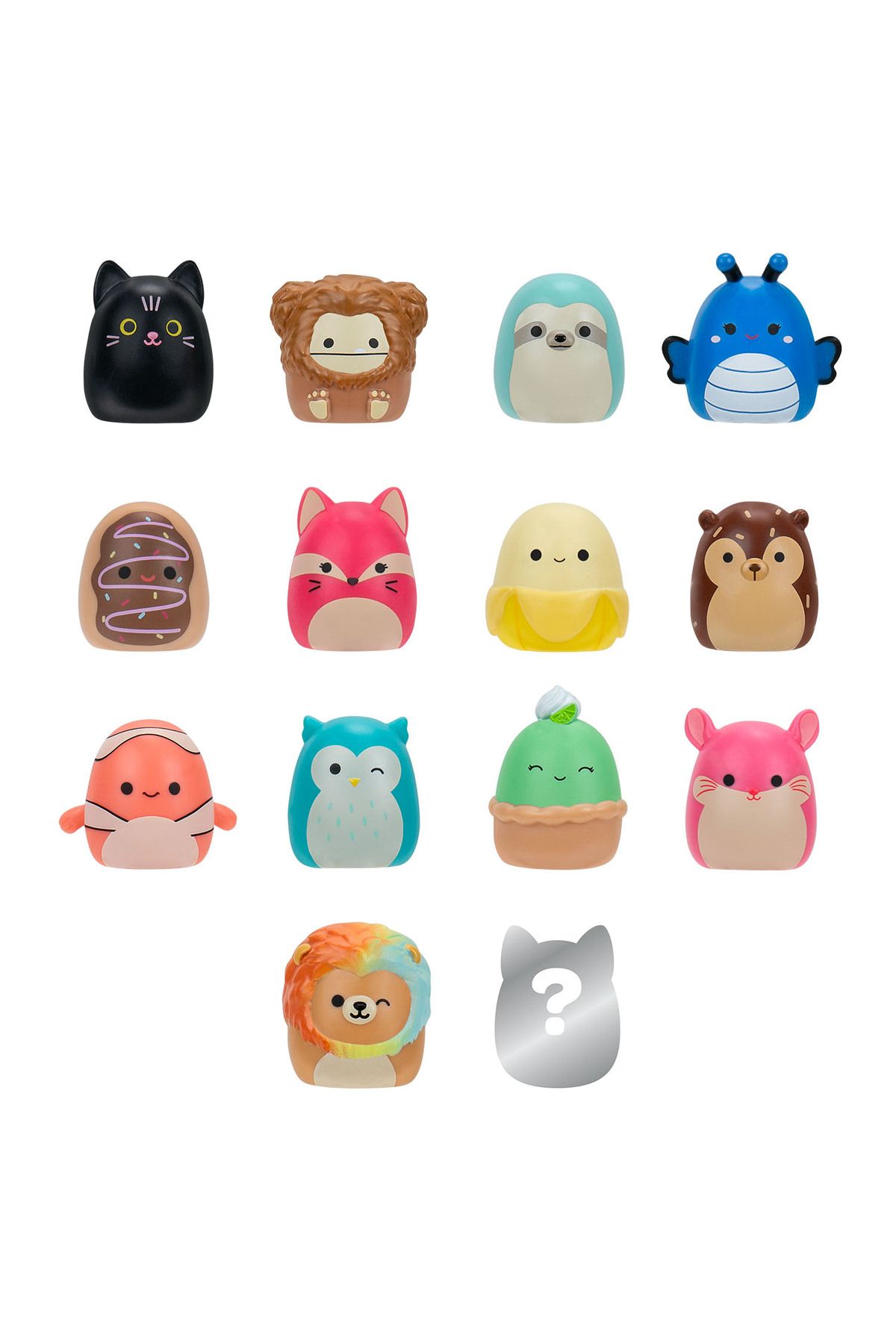 Squishmallows Squish-a-longs 14 Figür + Yüzük Set Seri 1 AL0029