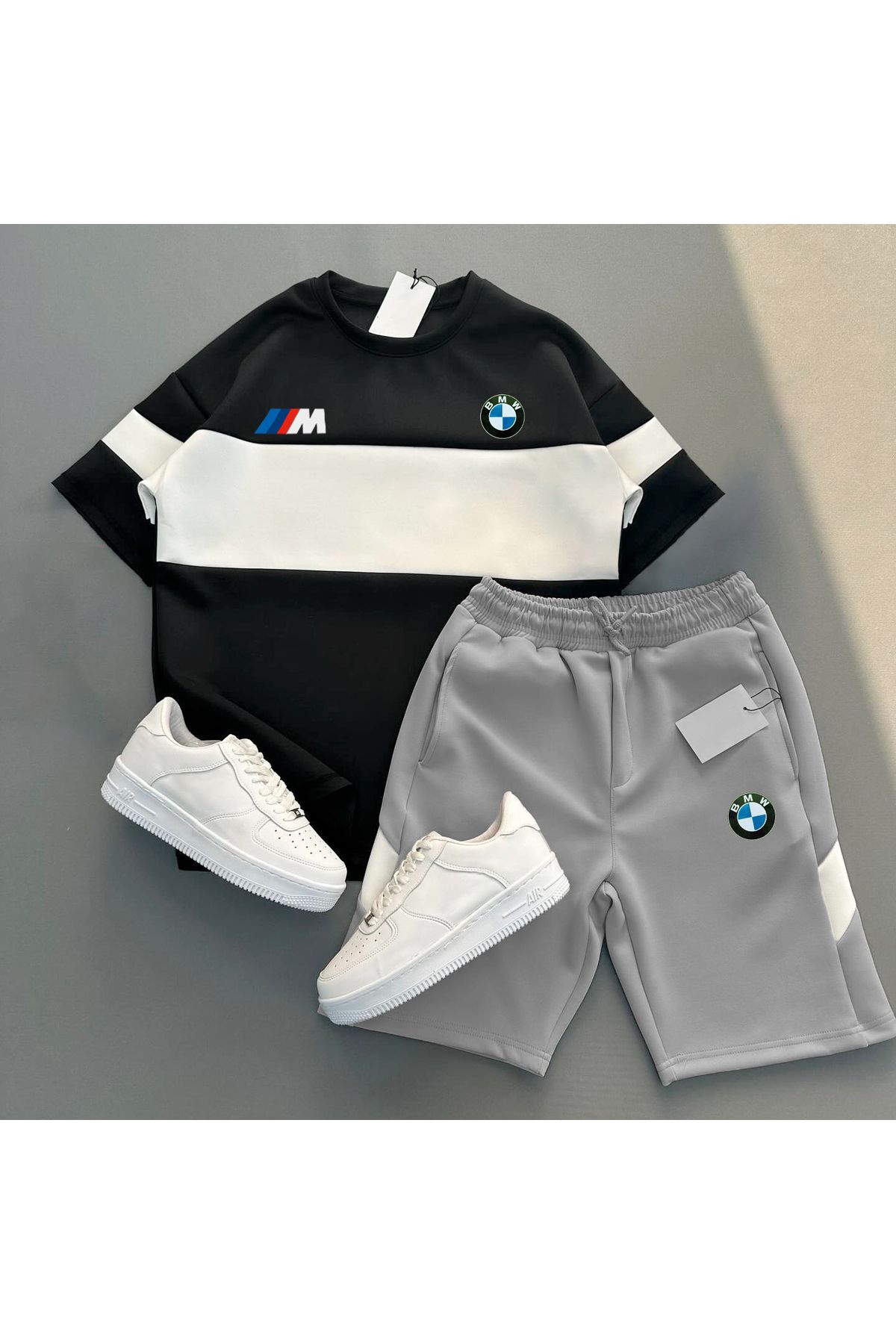 viperkombin Bmw Çelik Scuba Tişört ve Şort Alt Üst 2li Takım
