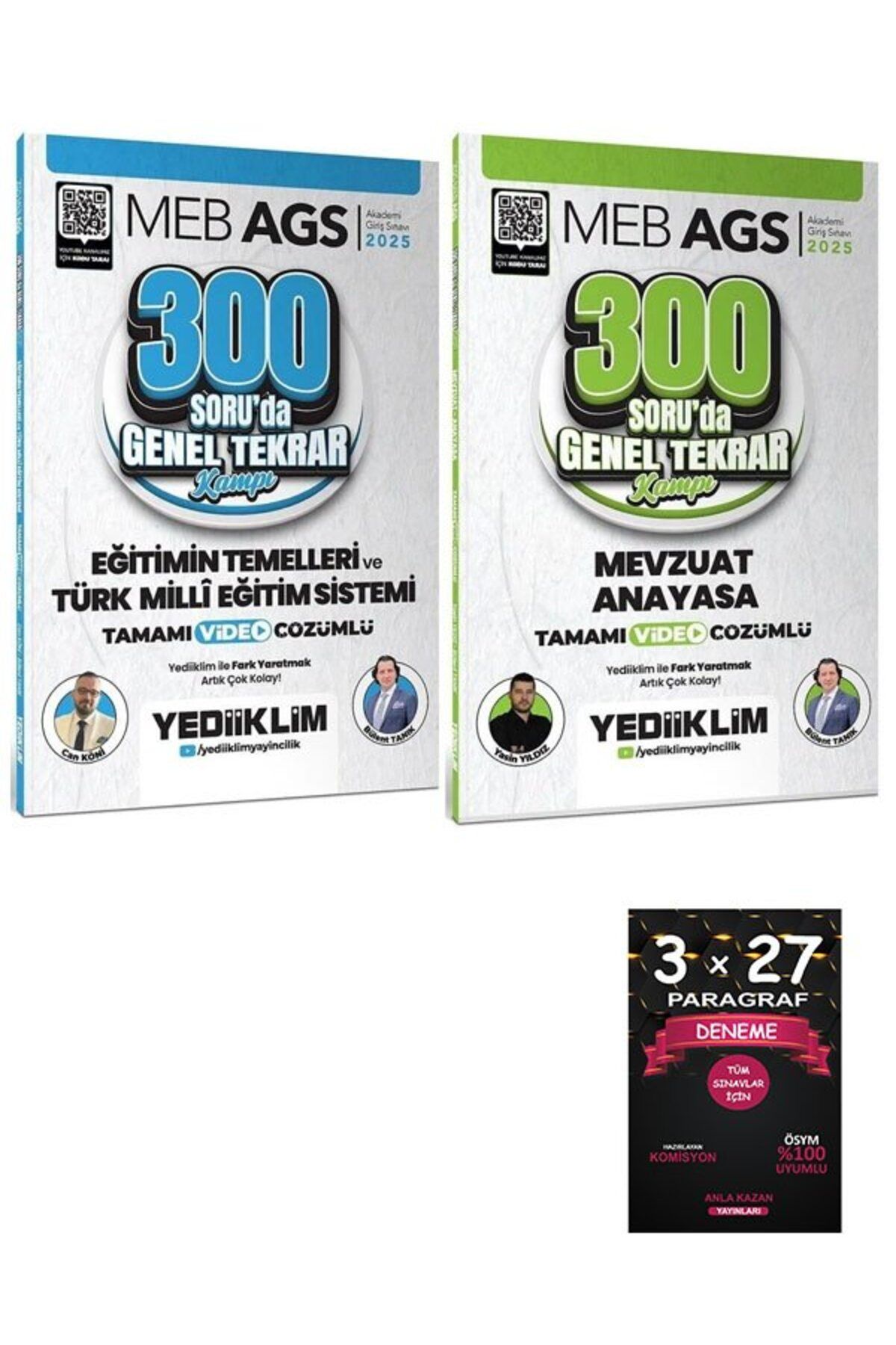 Yargı Yayınları Yediiklim 2025 MEB-AGS Eğitimin Temelleri ve Türk Milli Eğitim Sistemi + Mevzuat Anayasa 600 Soruda