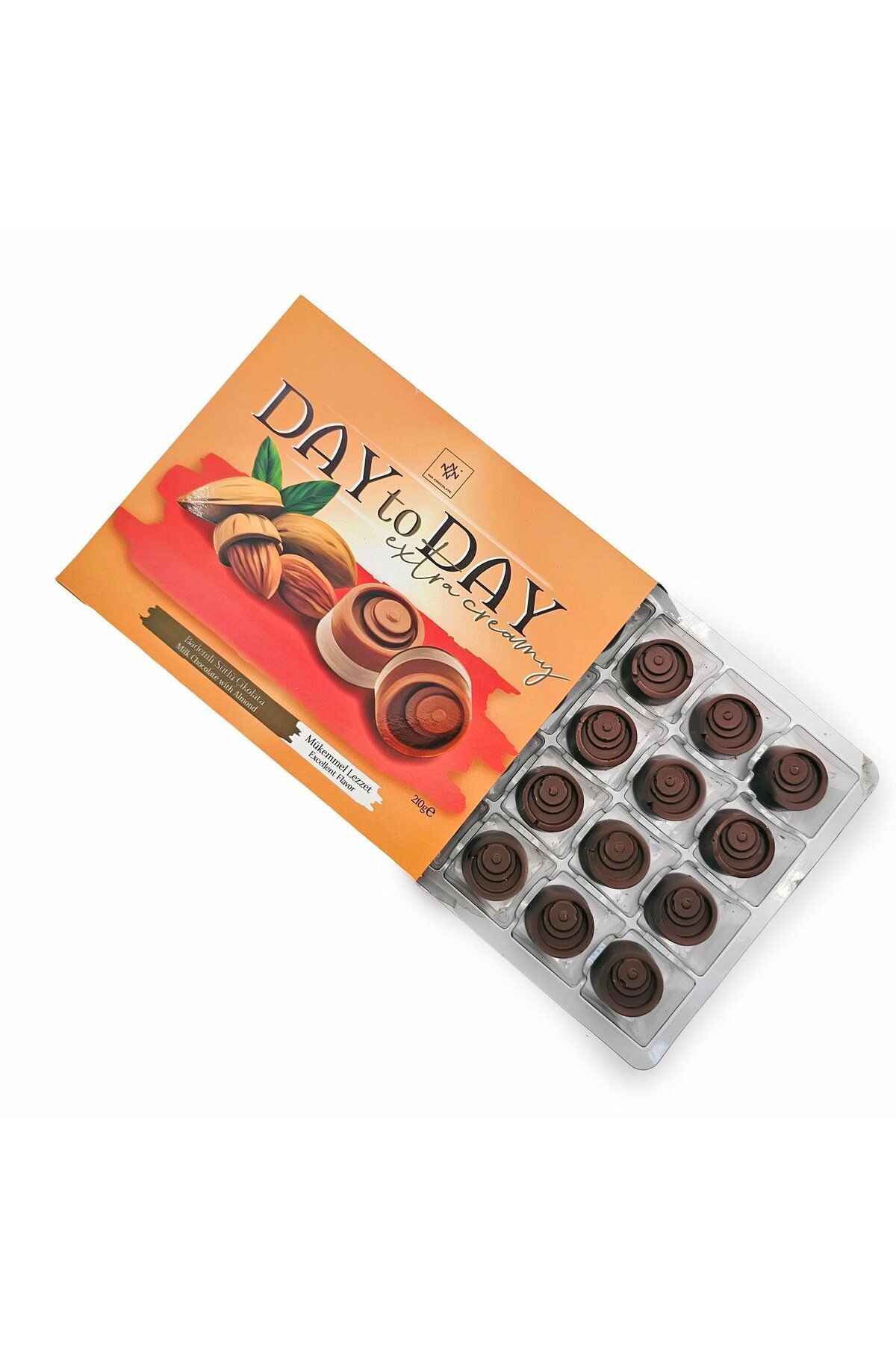 Nin Chocolate Day to Day Bademli Sütlü Çikolata 210 gr
