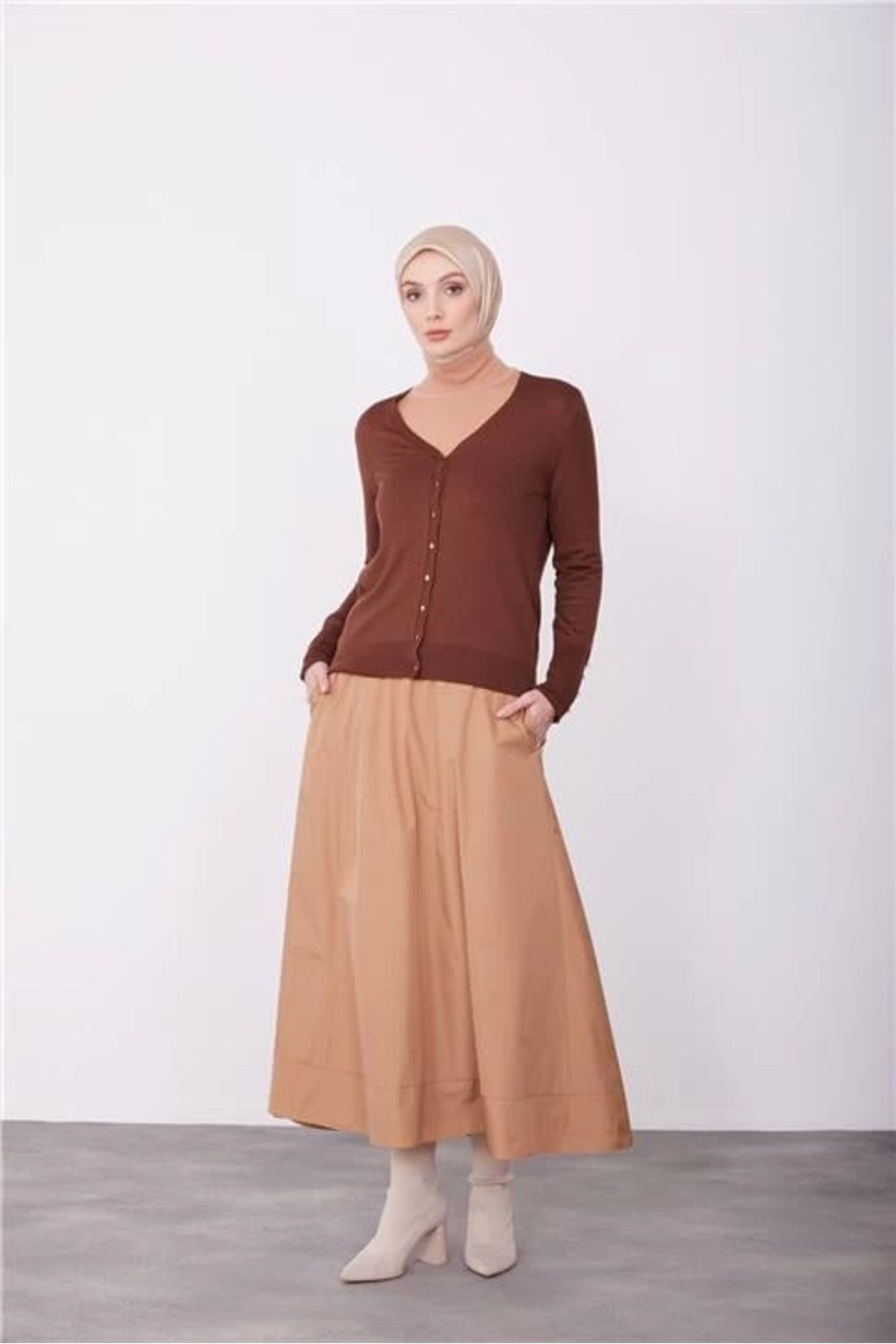 aradimtaradim Armine Hırka 23Kd2802 Kahverengi