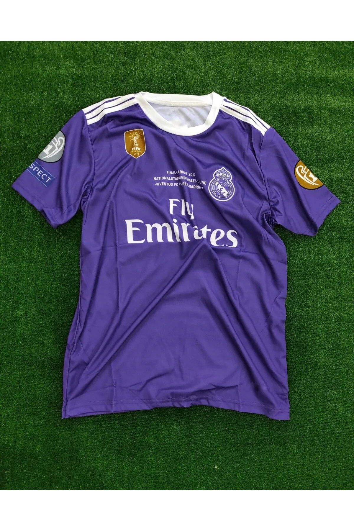 FRAGOLA Real Madrid Cardiff 2017 Şampiyonlar Ligi Finali Cristiano Ronaldo Nostalji Kıs Kol Forması