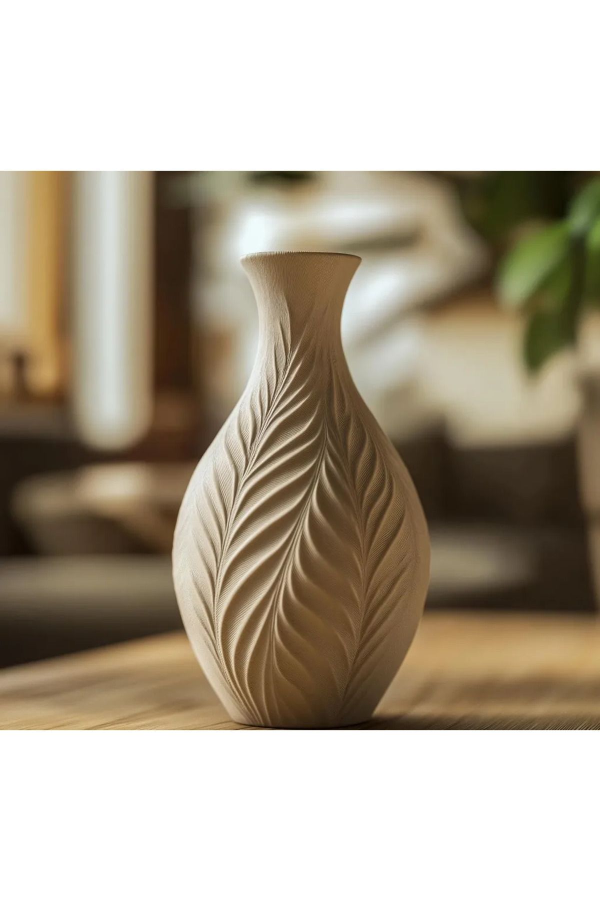 GearStudio Yaprak Desenli Modern Vazo