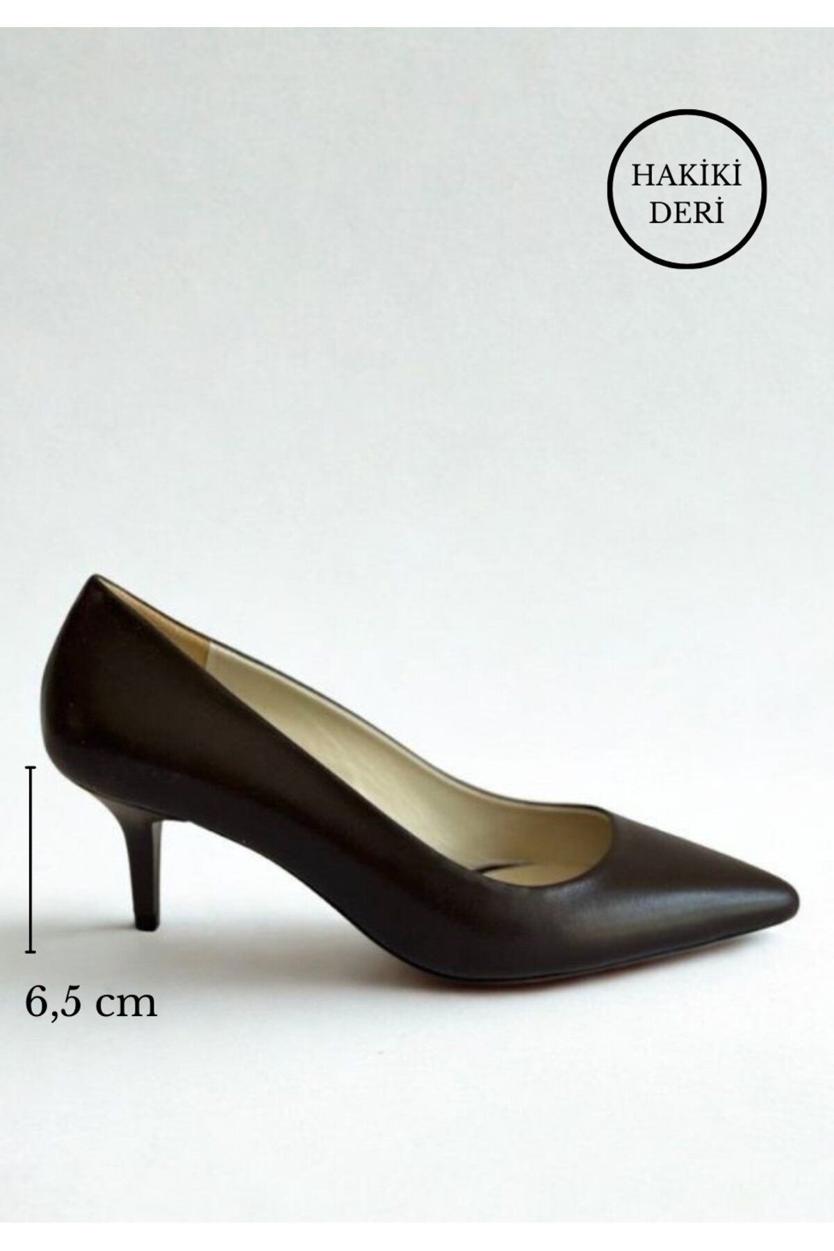 MY MADRE LEATHER SHOES Koyu Kahve Hakiki Deri Kadın Stiletto