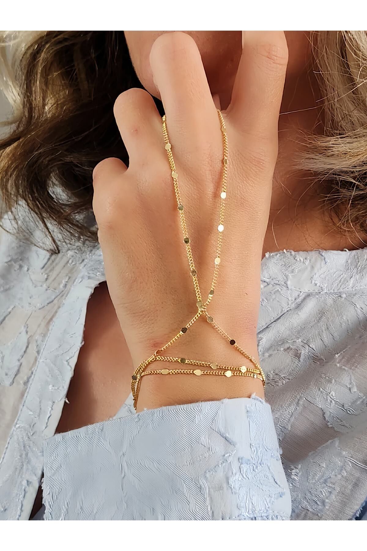 Eva Takı Store Pul Pullu Damga Zincir Model Altın Kaplama Şahmeran