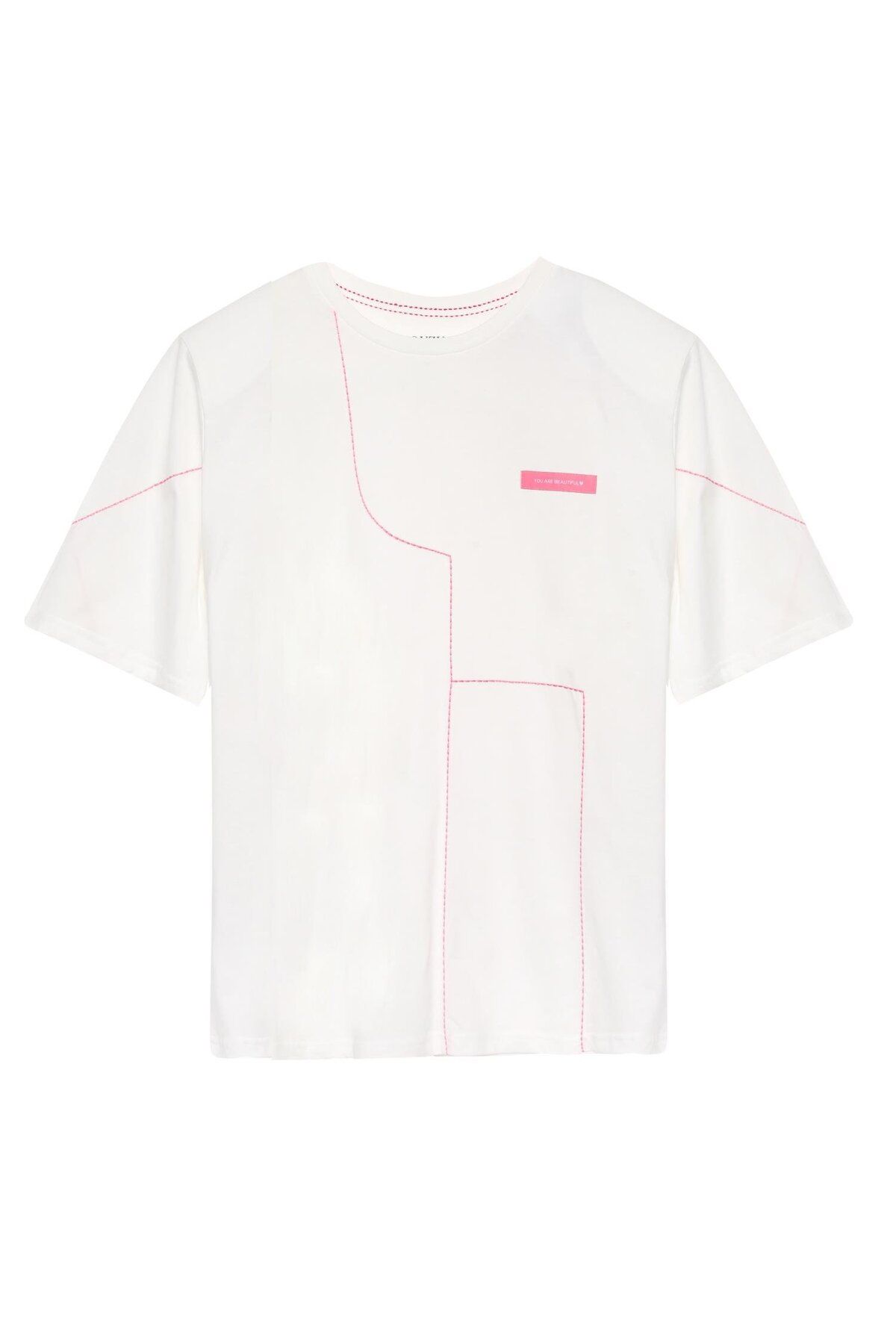 Quzu Punto Nakış Detaylı T-shirt