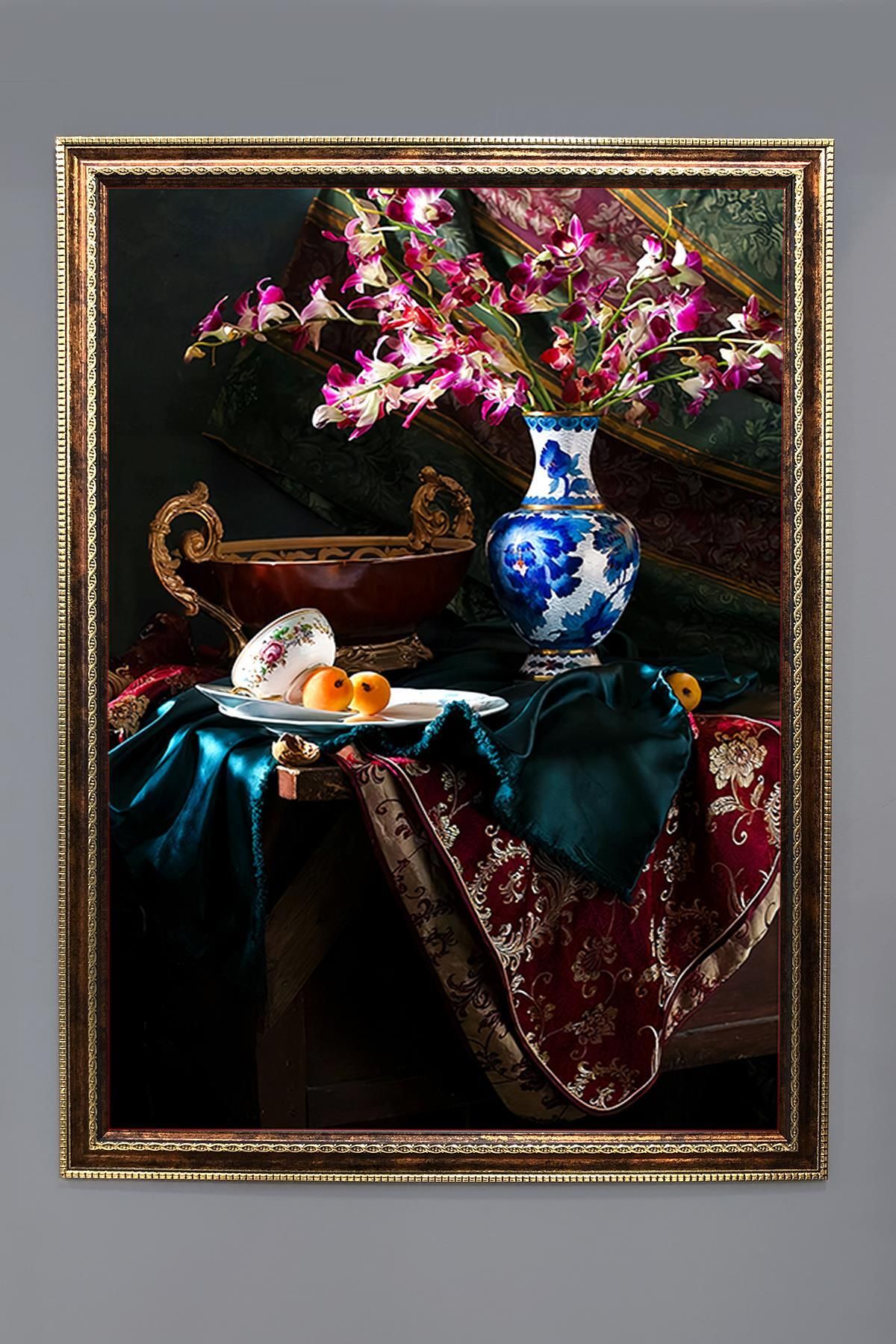 Doruklar Home Collection Natürmort Desenli Çerçeveli Duvar Tablosu 50x70cm NAT07