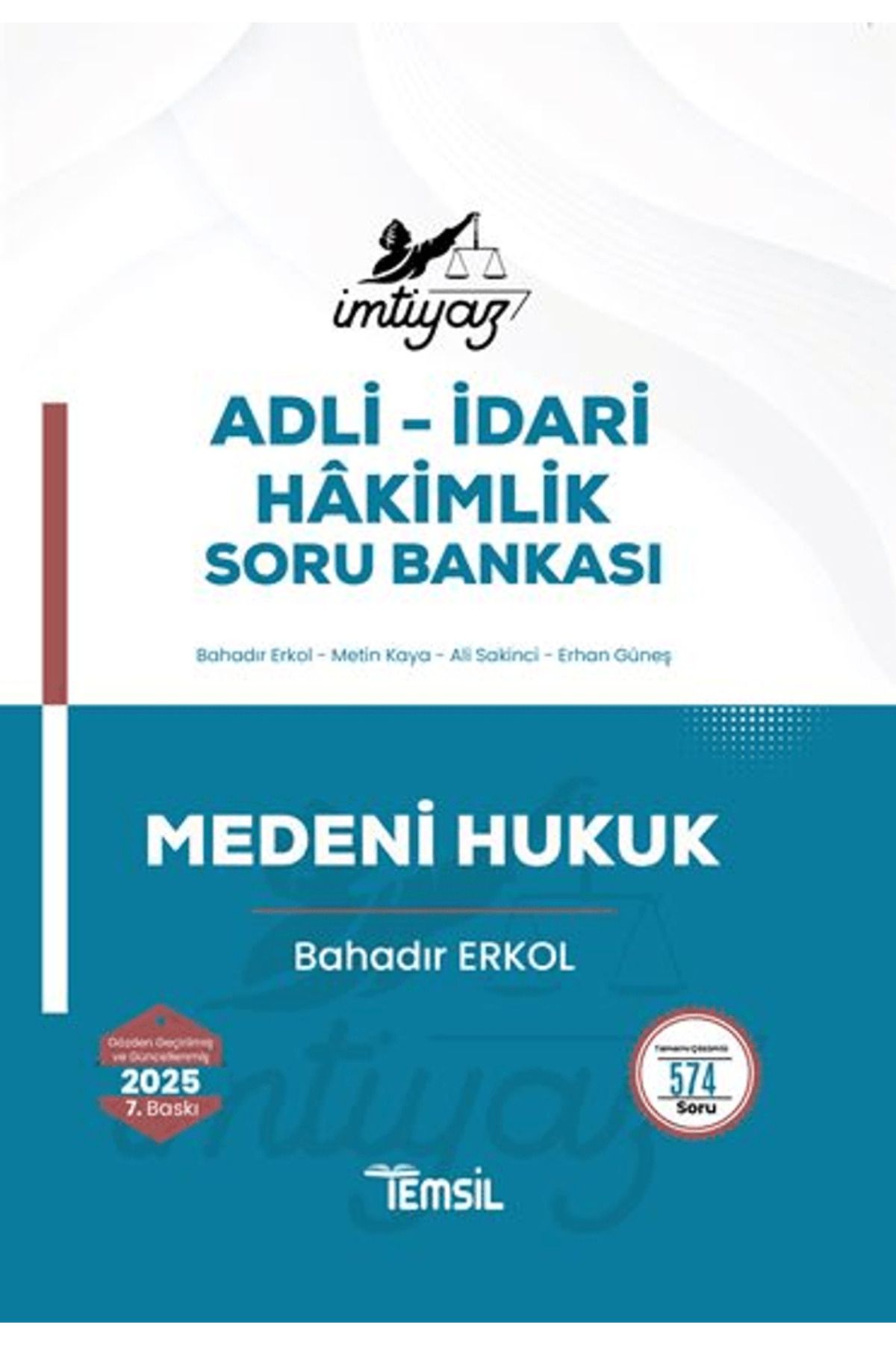 Temsil Kitap İmtiyaz Medeni Hukuk Soru Bankası / Bahadır Erkol / Temsil Kitap / 9786256623880