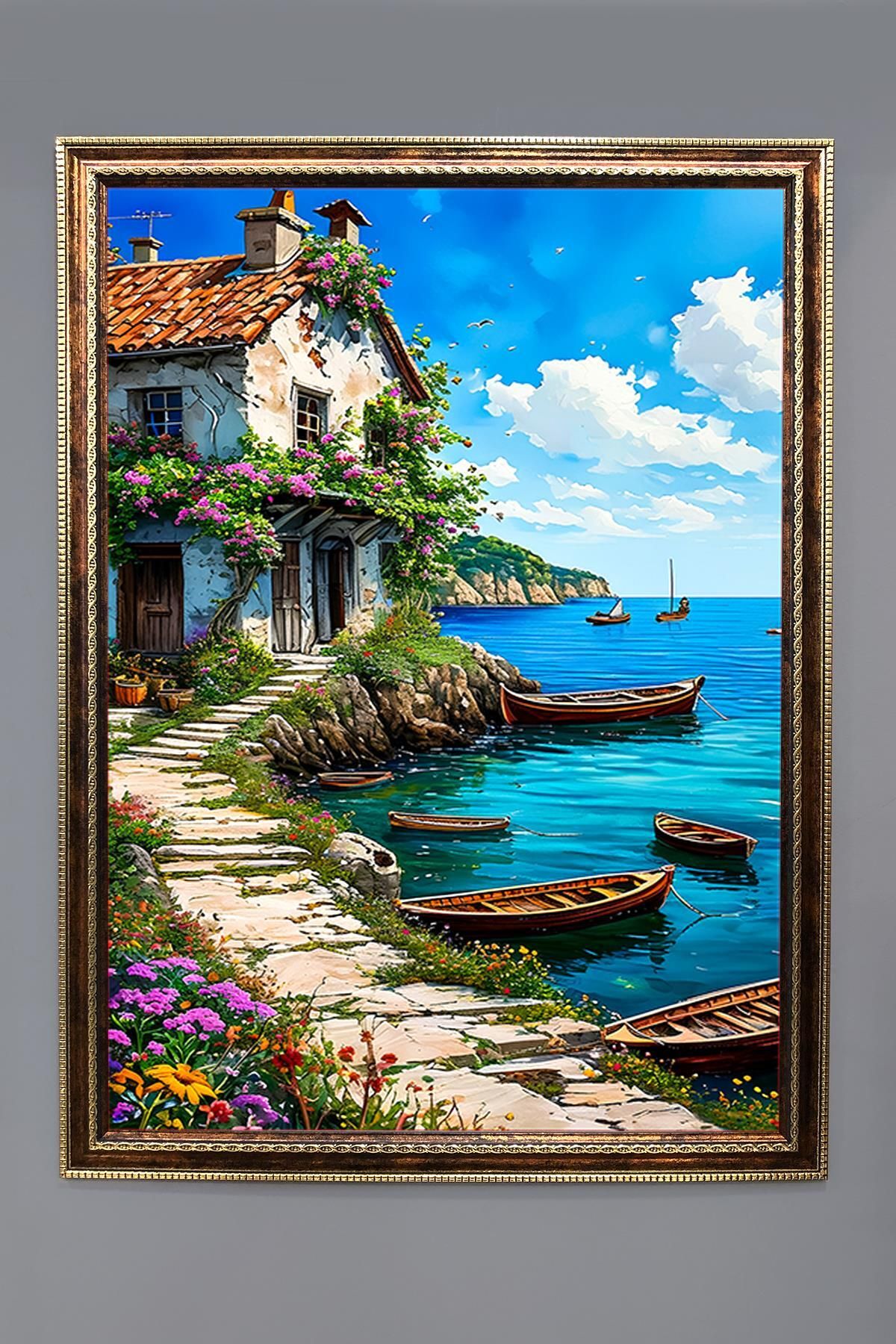 Doruklar Home Collection Doğa ve Manzara Desenli Çerçeveli Duvar Tablosu 50x70cm SERENE12
