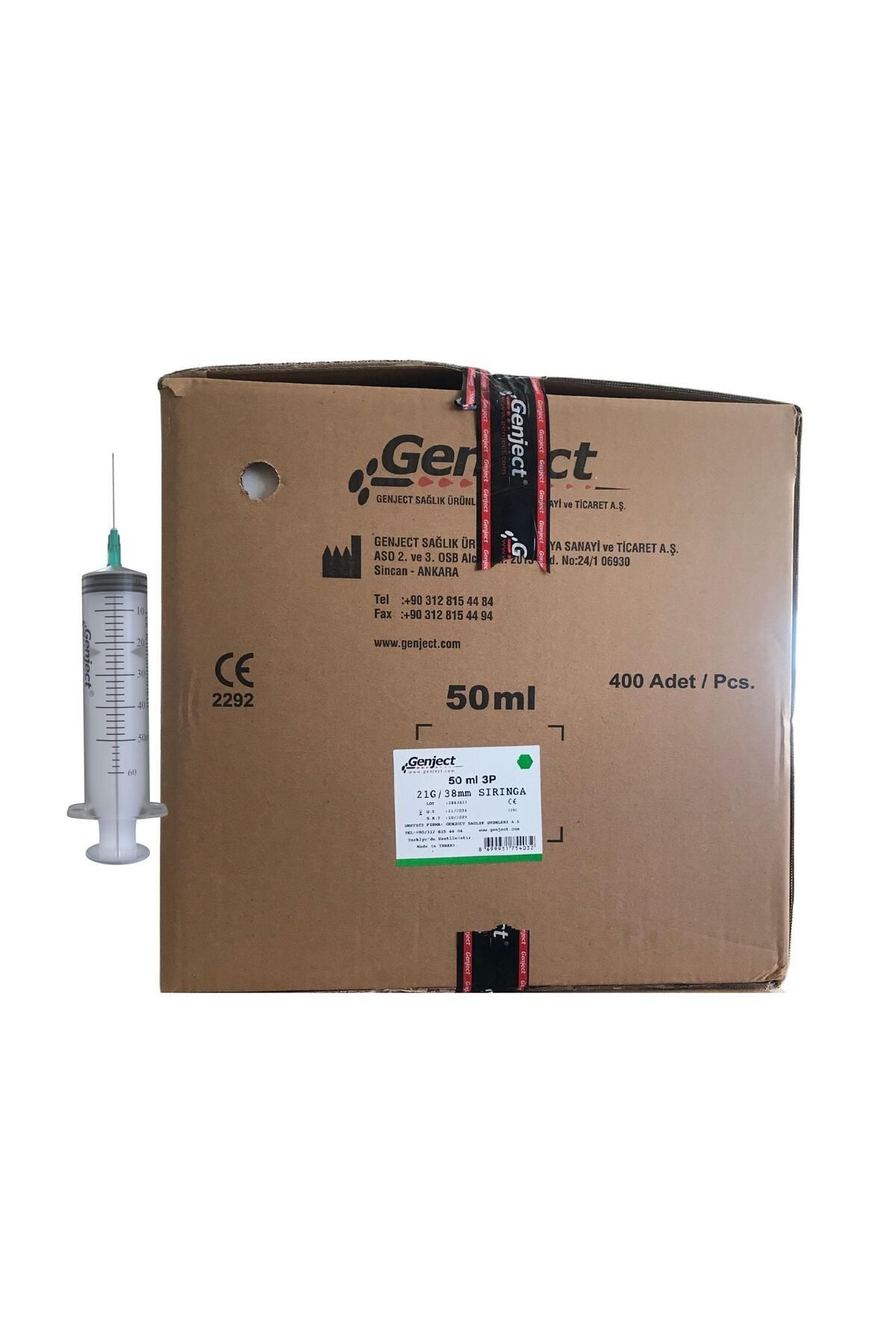 Genject - 50 ML 3PARÇA 21G 0.80X38MM ENJEKTÖR - 400 ADET