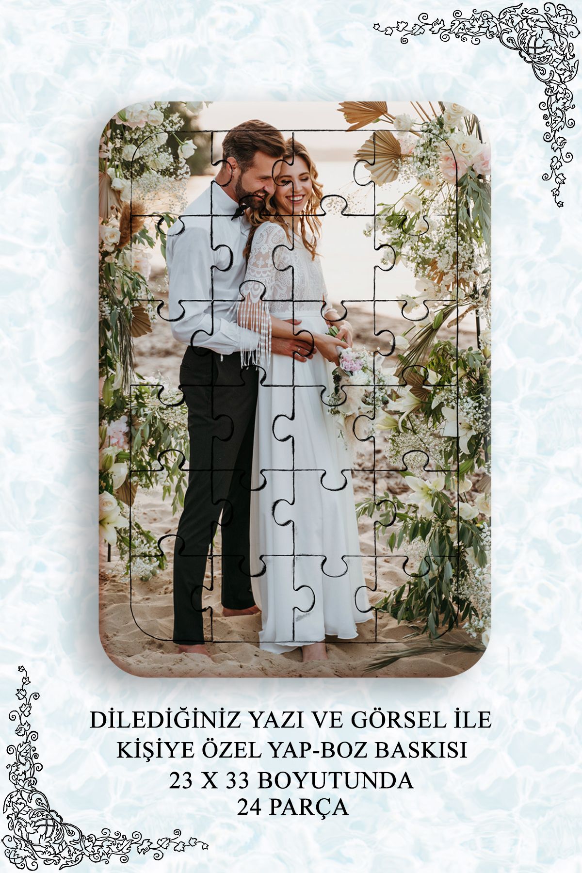 Matbaagraf 24 Parça Kişiye Özel Fotoğraf Baskılı Foto Yapboz Puzzle (22CM X 33CM)