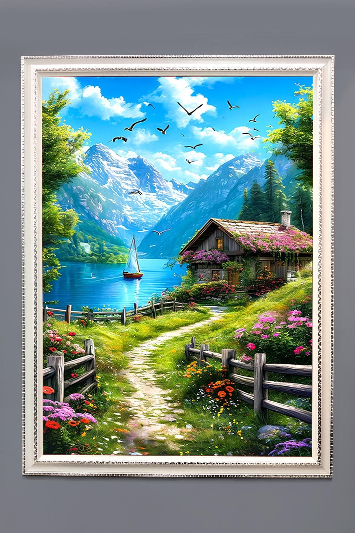 Doruklar Home Collection Doğa ve Manzara Desenli Çerçeveli Duvar Tablosu 50x70cm SERENE15