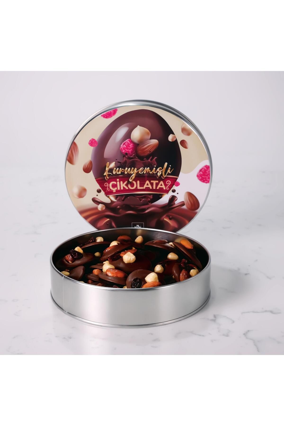 Nin Chocolate Kuruyemişli Çikolata Bitter Metal Kutu 550 gr