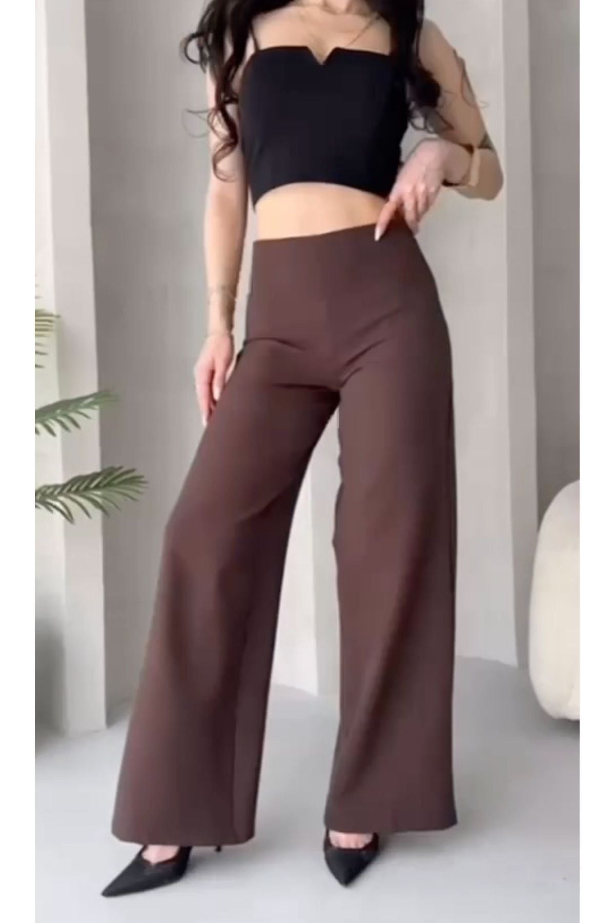 DAPHN Kadın Çakızlı Yüksek Bel Klasik Pantolon - Şık ve Modern Tasarım
