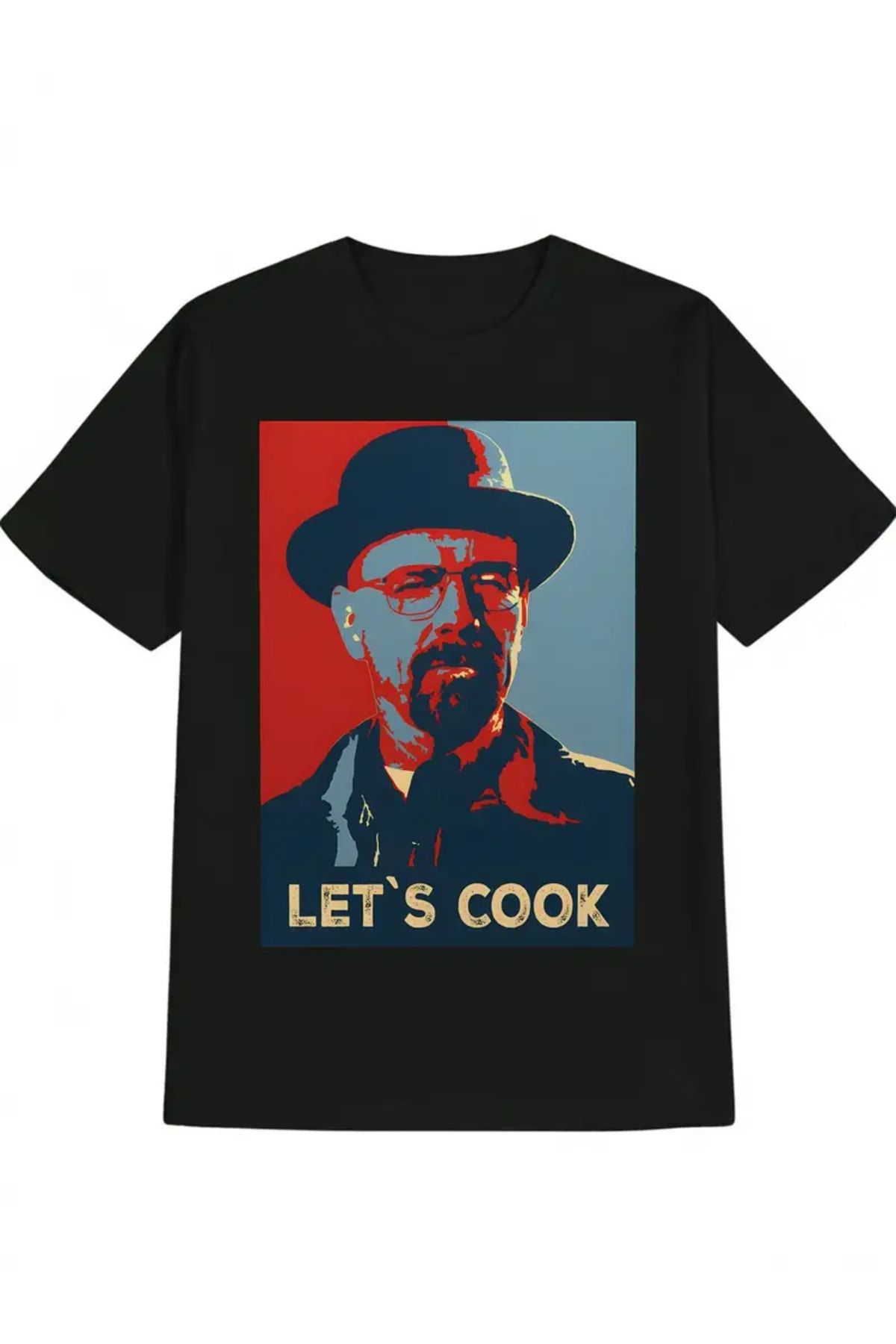 AEMİ Unisex Walter Hartwell White Heisenberg Let's Cook Baskılı %100 Pamuk Oversize T-shirt