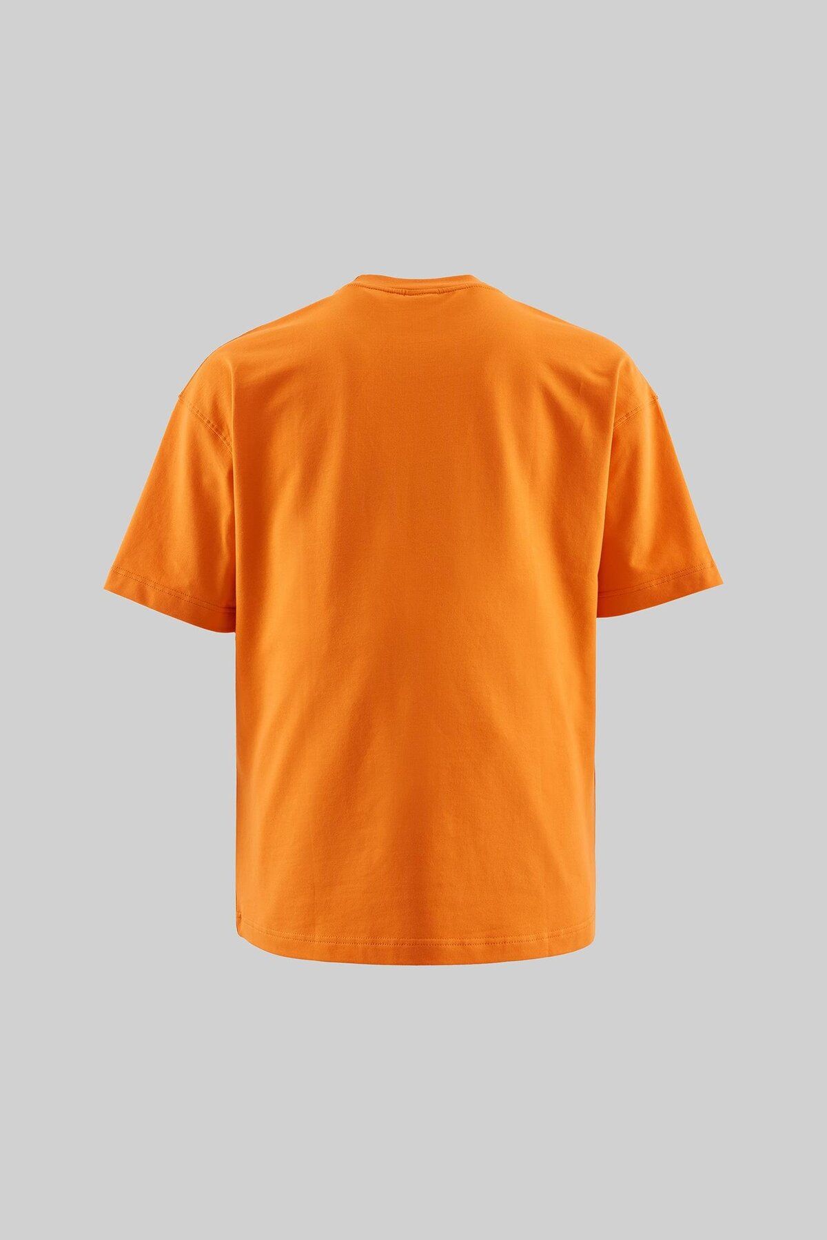 Machinist-Men's Solid Basic Cotton Oversize Orange T-Shirt 3