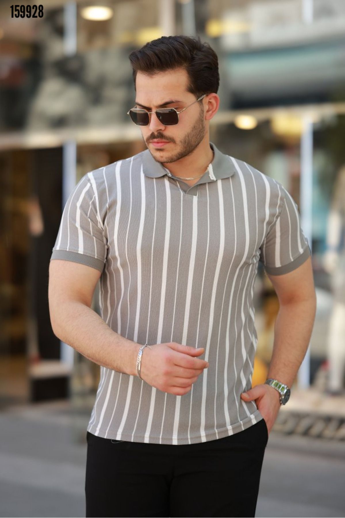 moda wanilia Erkek Örme Kumaş Polo Yaka Old Money T-shirt