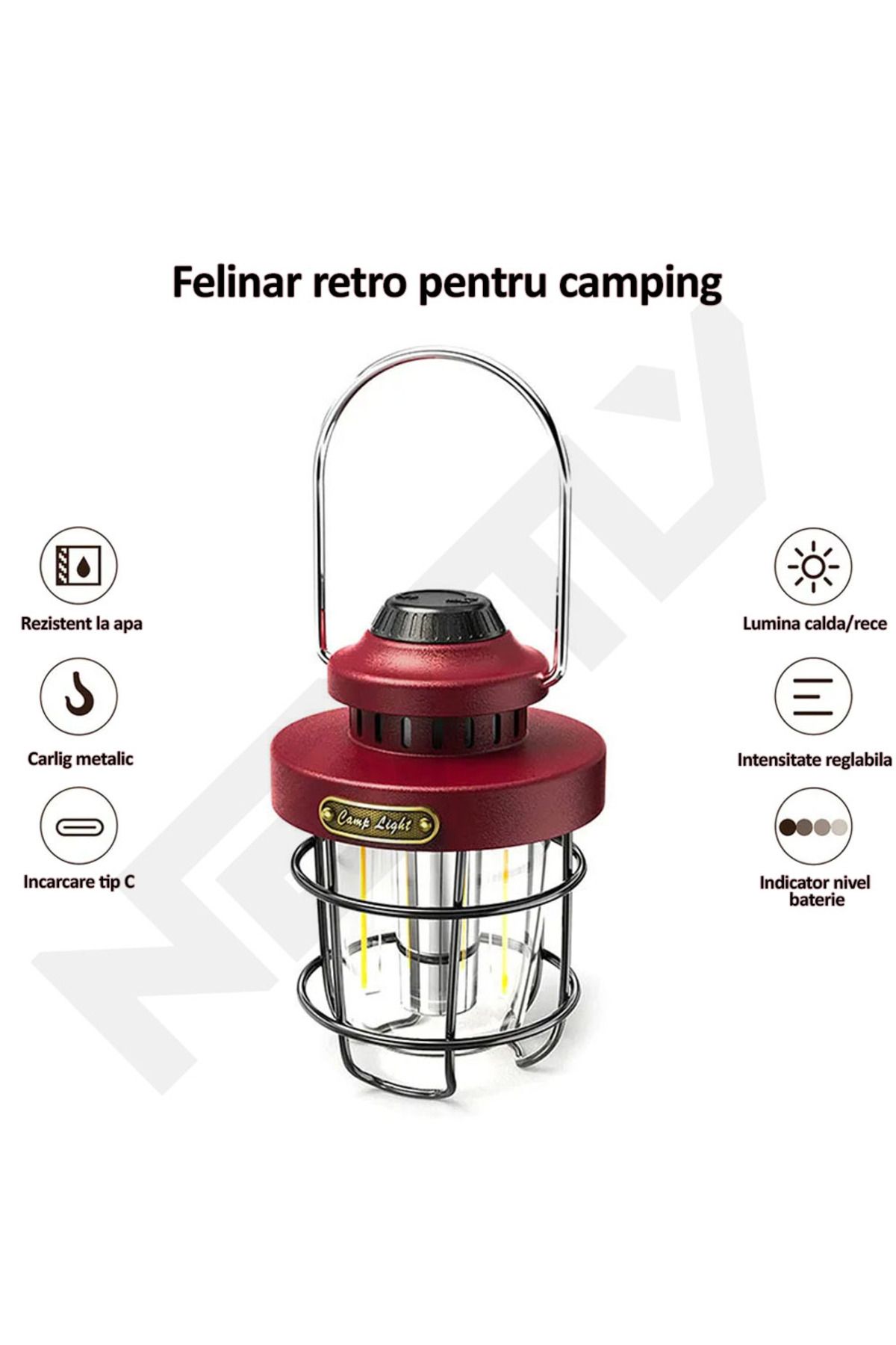 NEXTLY-Portable Lantern Lamp for Camping, Home or Yard, Rechargeable, Two Types 2