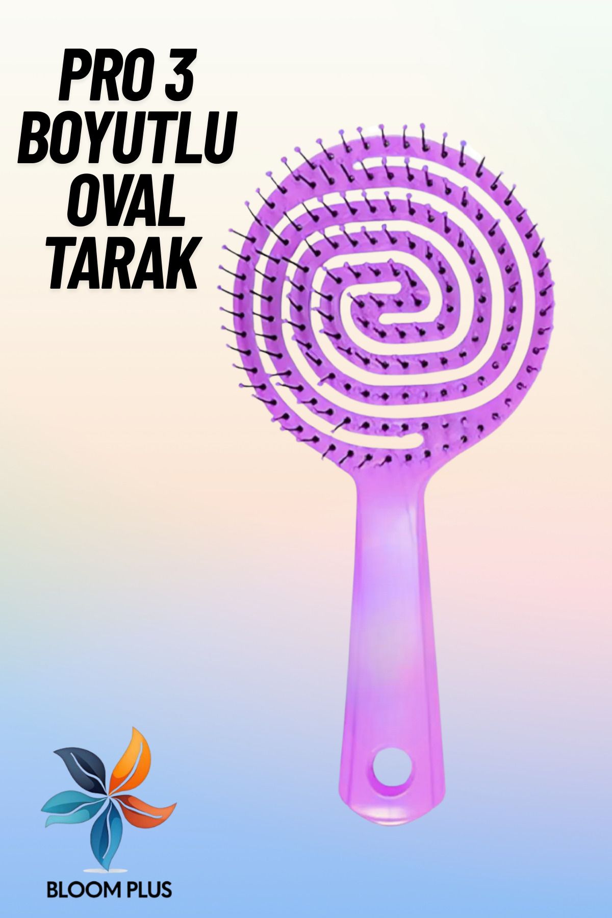 bloomplus Saç Fırçası ve Tarak Pro Üç Boyutlu Oval Saç Fırçası