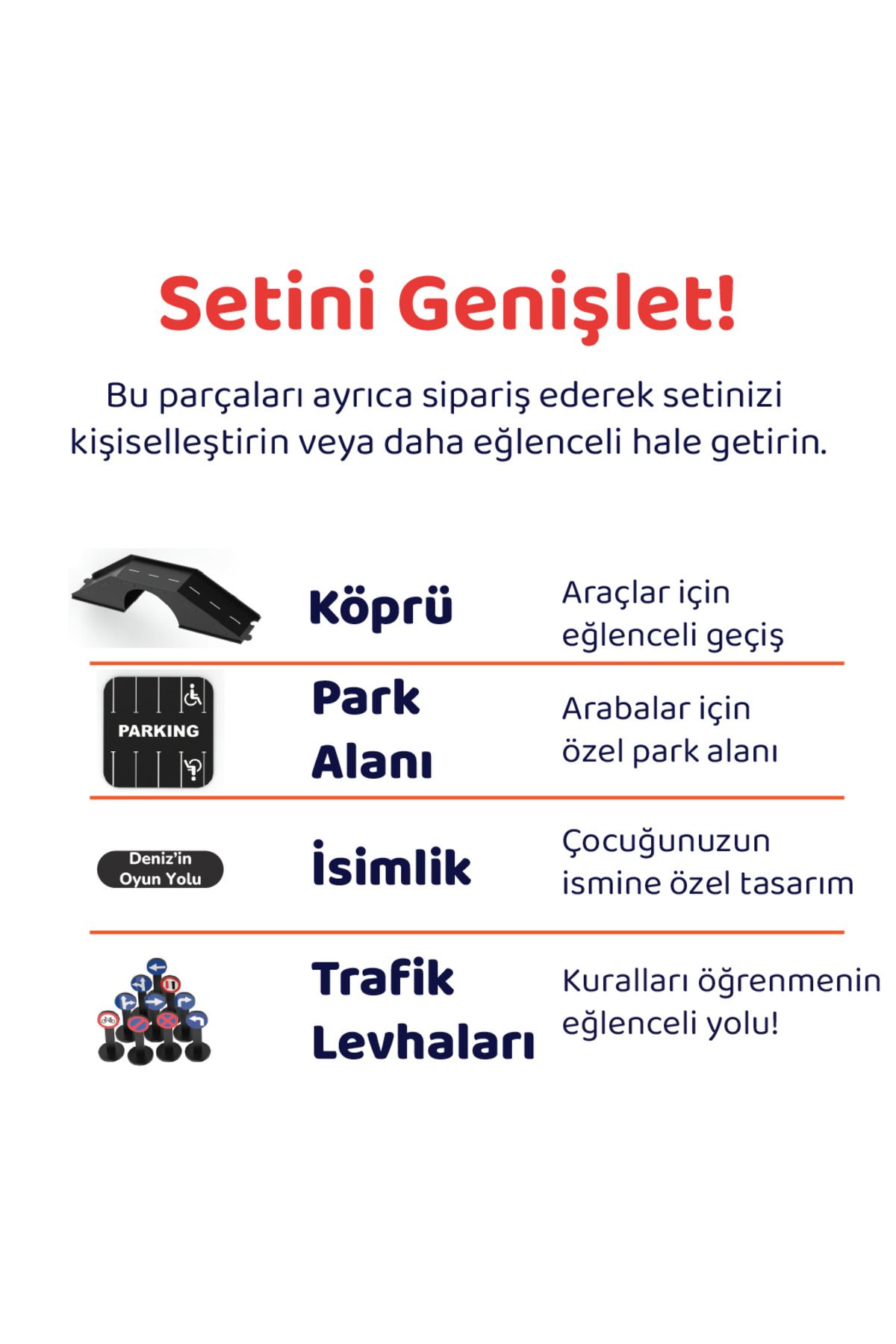 Mardicos Montessori Uyumlu Ahşap Araba Yolu Seti – Kur, Oyna, Keşfet!