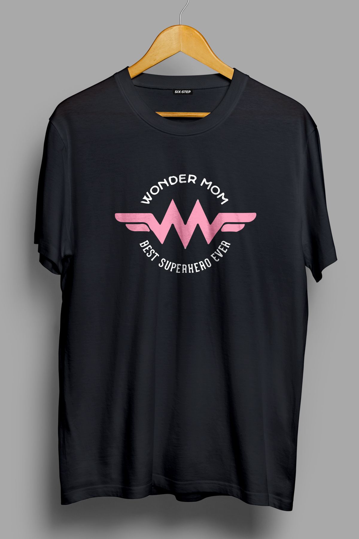 Six Step Wonder Mom - Üniseks Oversize Transfer Baskılı T-Shirt