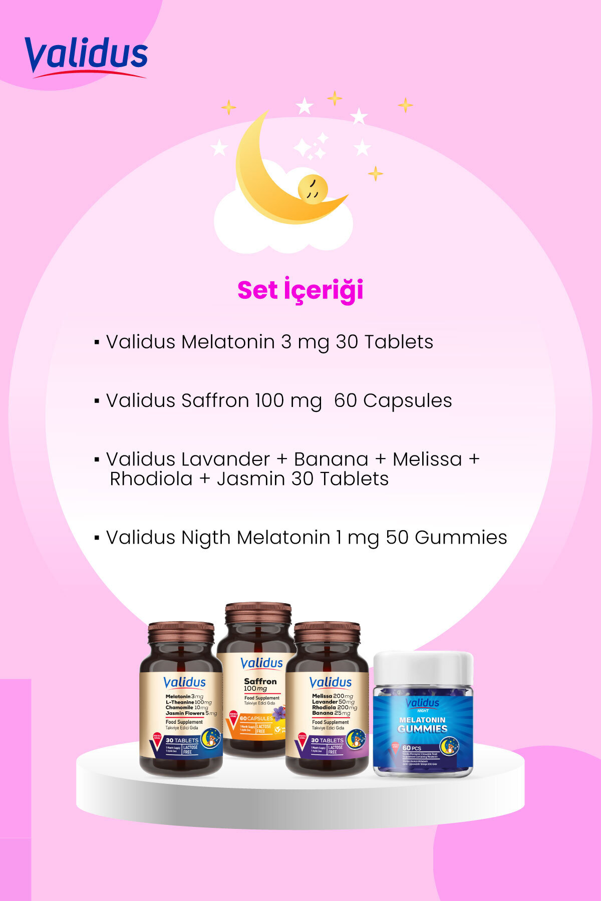 Validus-Sleep support set - melatonin - saffron - lavender 2
