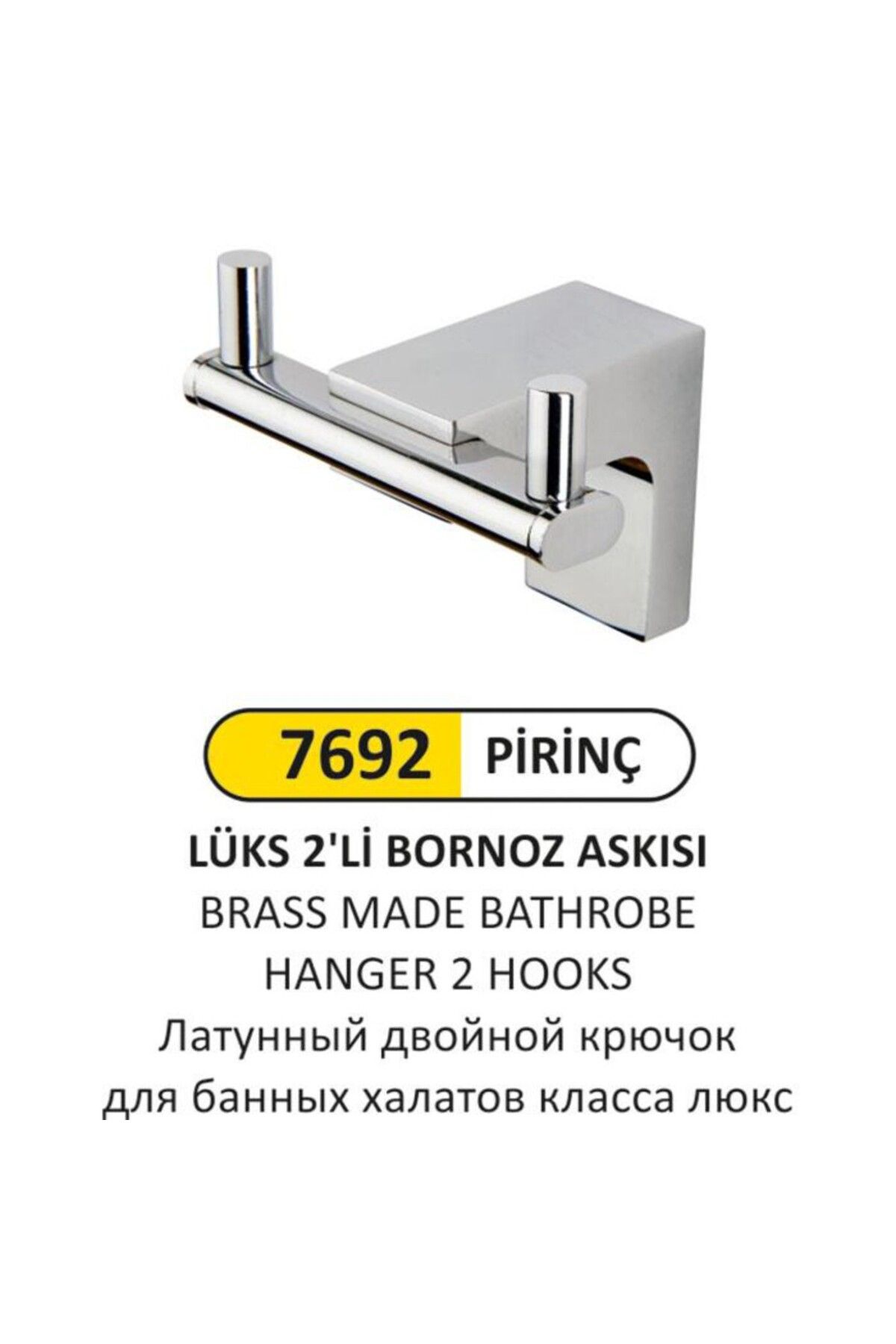 Arı Metal LÜKS ÇİTFLİ BORNOZ ASKISI PRİNÇ