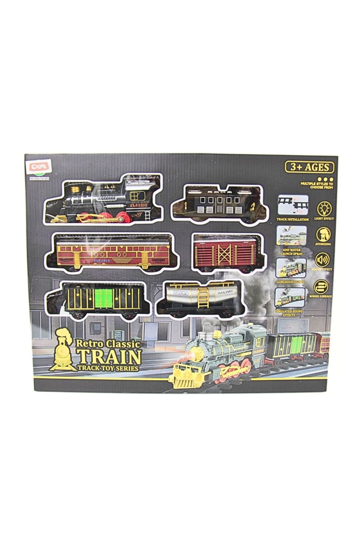 Ceren Ctoys Oyuncak Pilli Retro Classic Tren Seti 699-35A