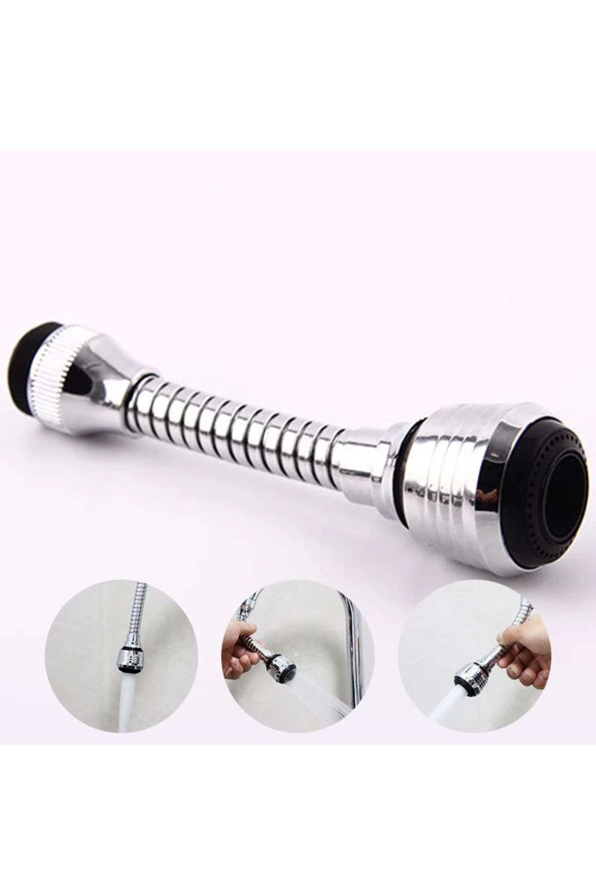 NEXTLY-Universal Flexible Adapter, Sink Faucet Extension, , 2 Functions, 360 Degrees, 15cm 2