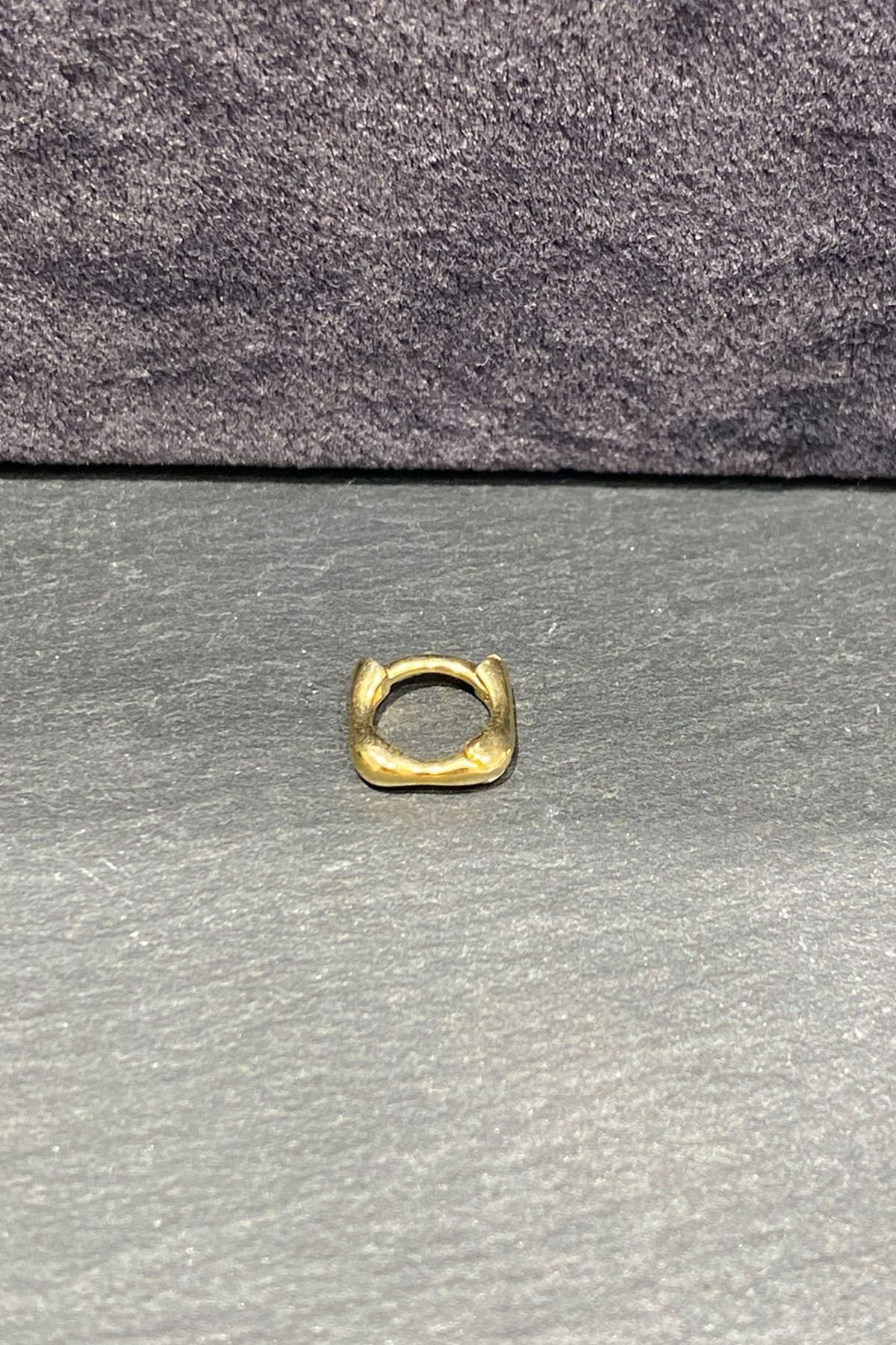 La femme by begum Taşsız Düz Kemik Gold Gümüş Halka Piercing,helix,tragus, Kıkırdak Küpesi