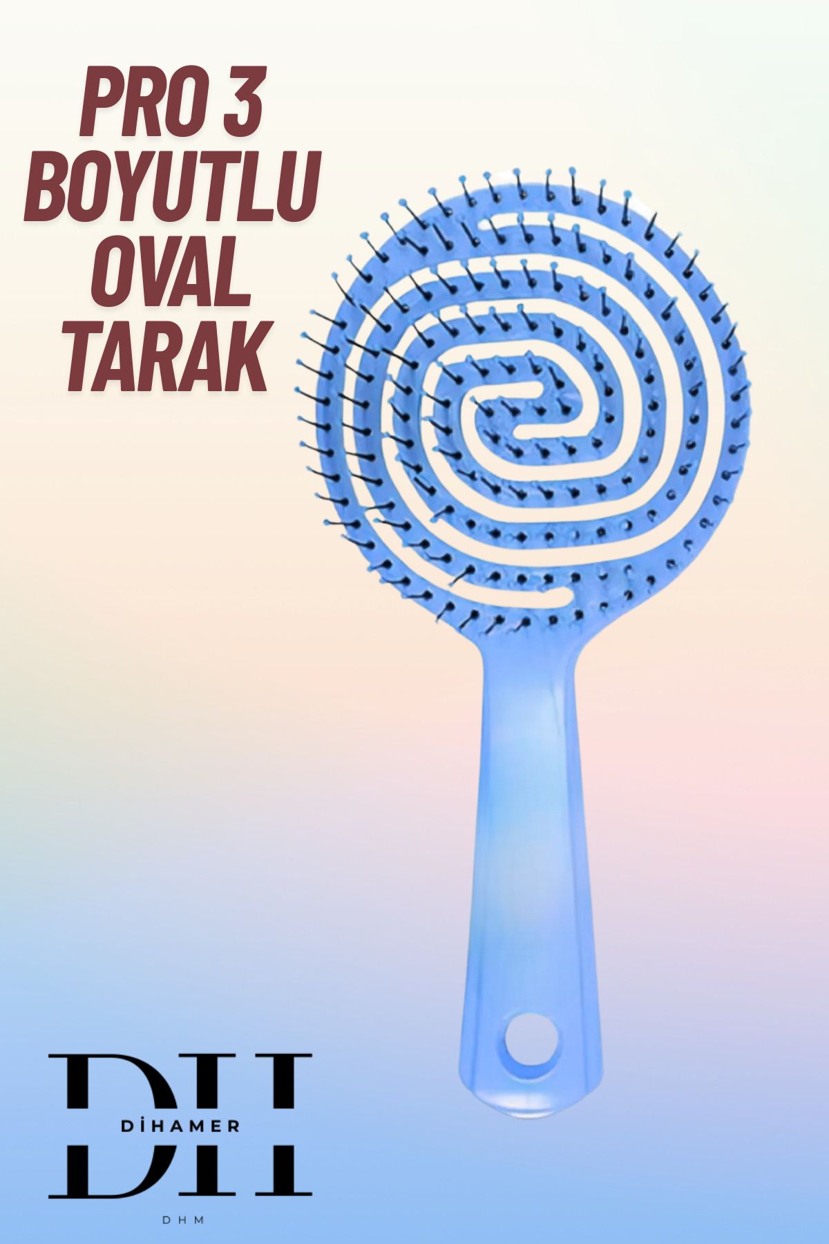 Dihamer Oval Saç Fırçası Saç Fırçası ve Tarak Pro Üç Boyutlu Saç Fırçası
